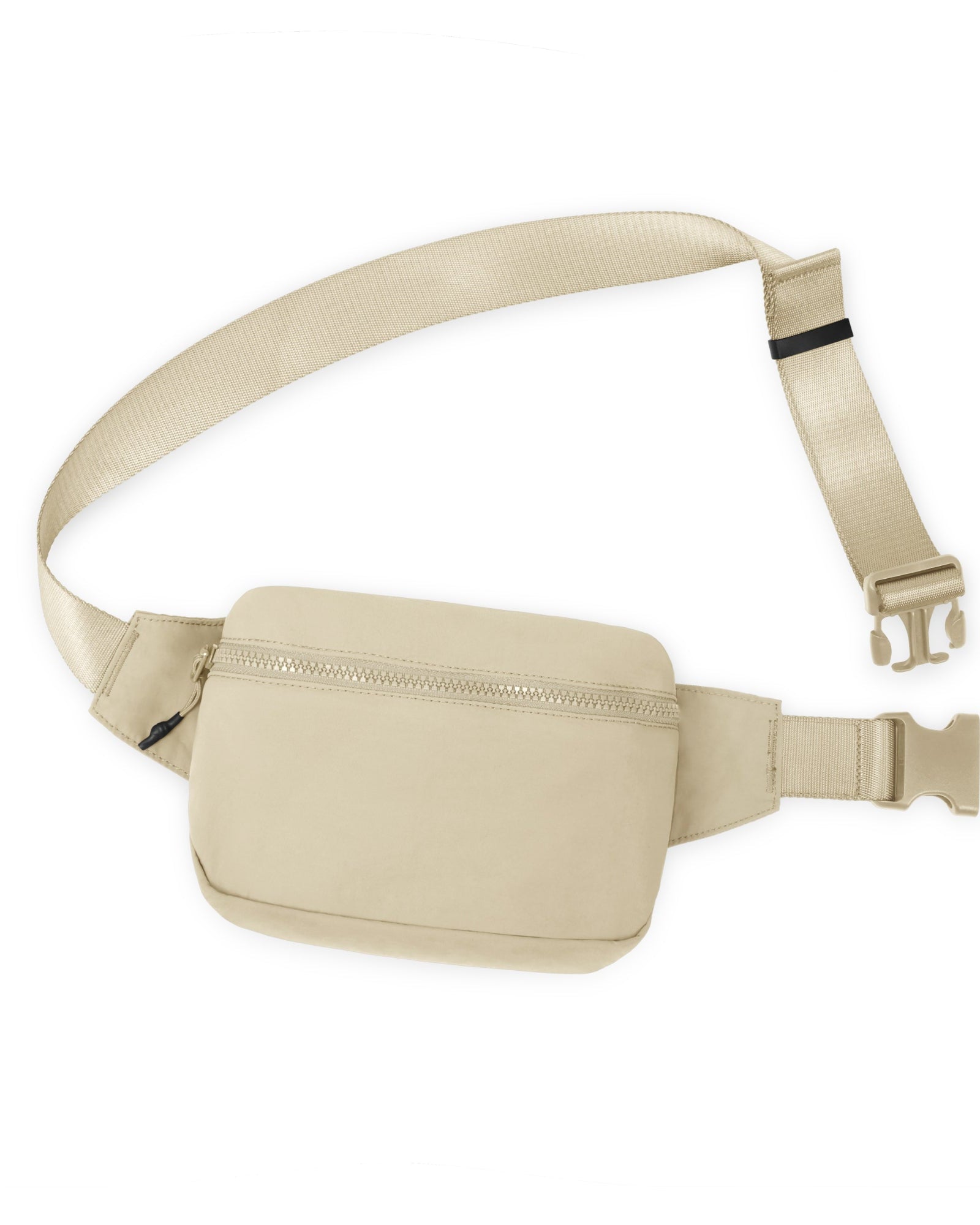 2L Belt Bag with Adjustable Strap Beige 8.5 x 5 x 2 - ododos