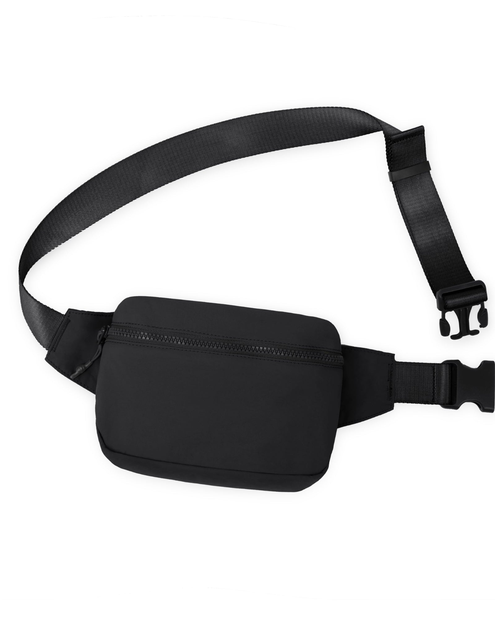 2L Belt Bag with Adjustable Strap Black 8.5 x 5 x 2 - ododos