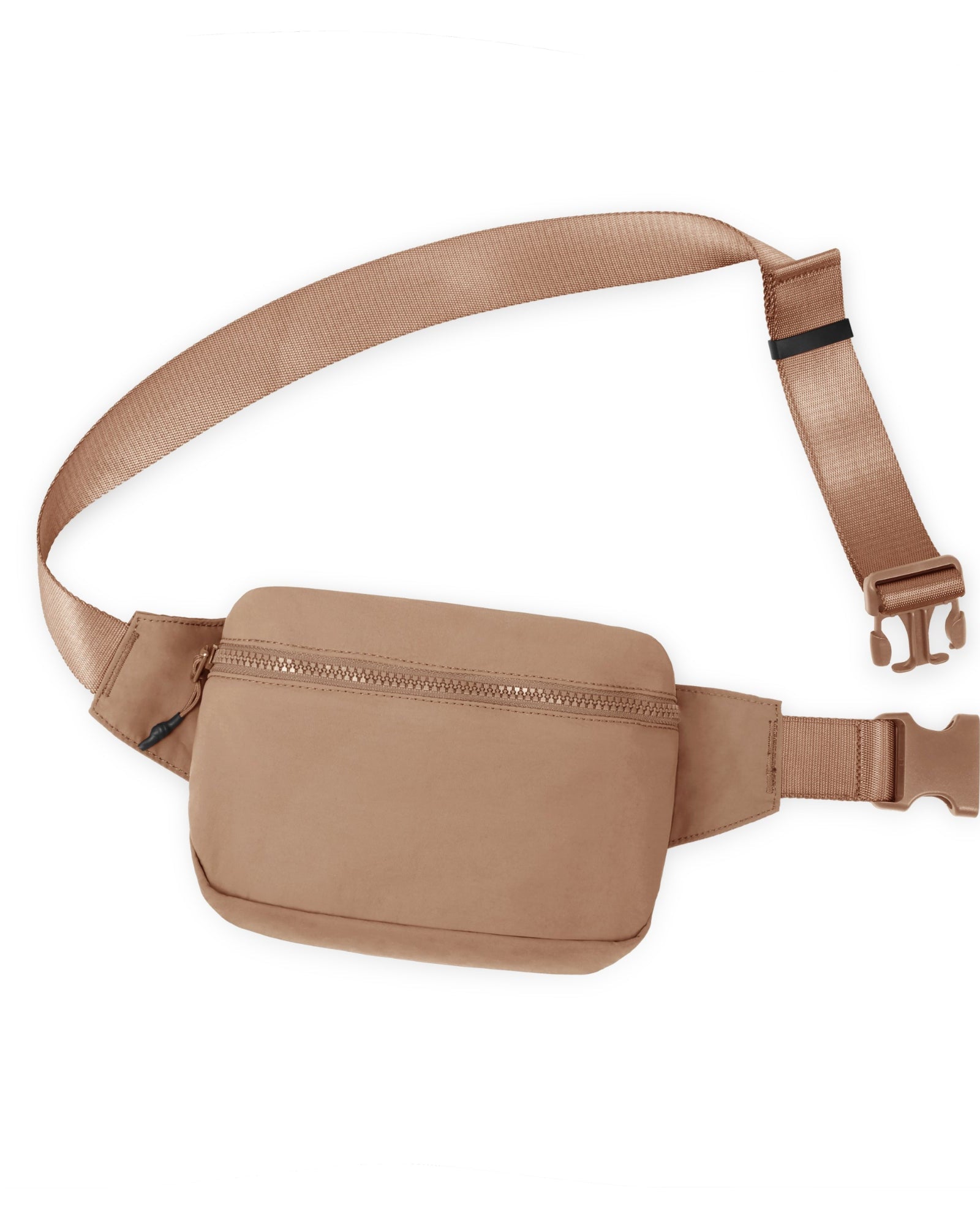 2L Belt Bag with Adjustable Strap Brown 8.5 x 5 x 2 - ododos