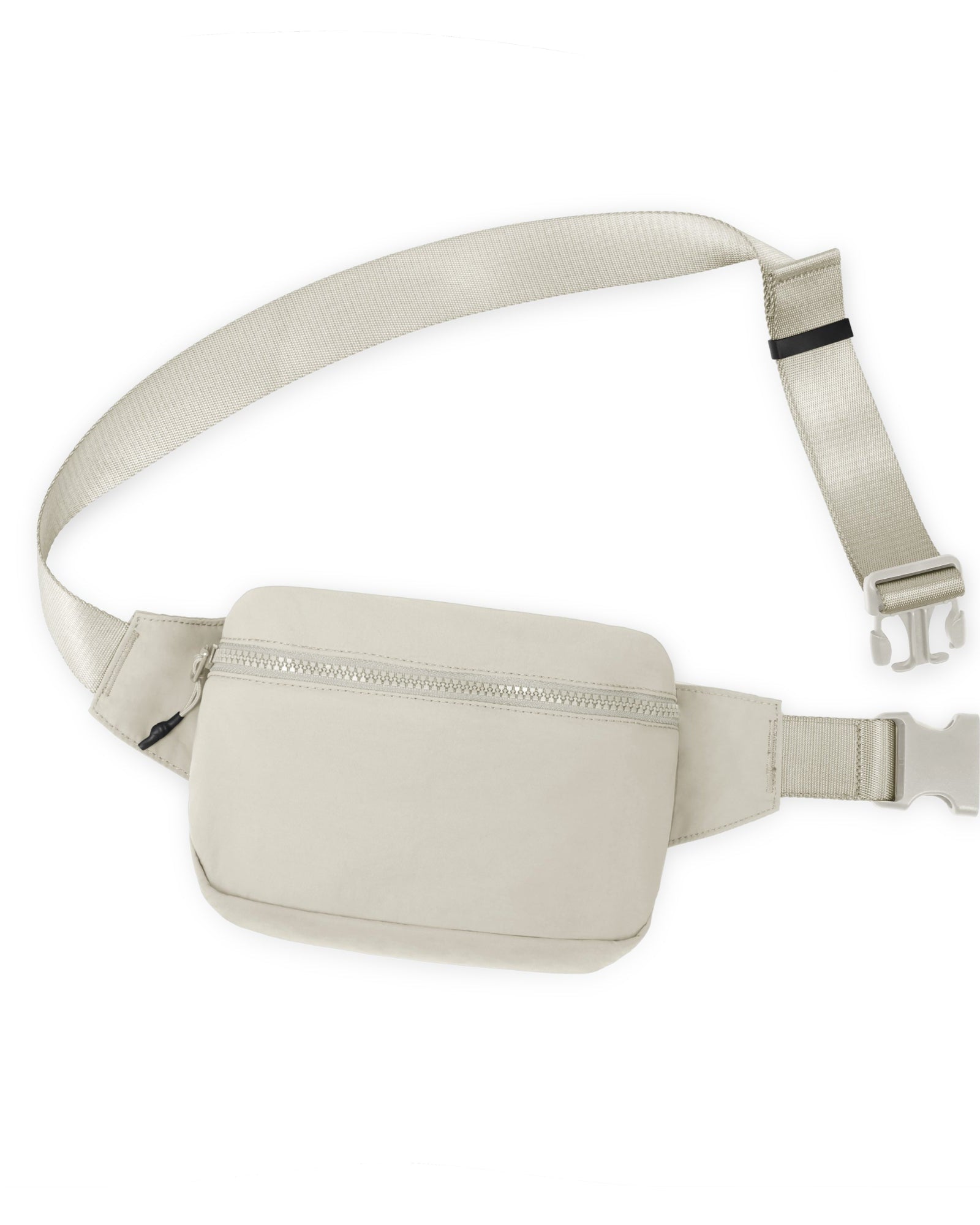 2L Belt Bag with Adjustable Strap Light Grey 8.5 x 5 x 2 - ododos