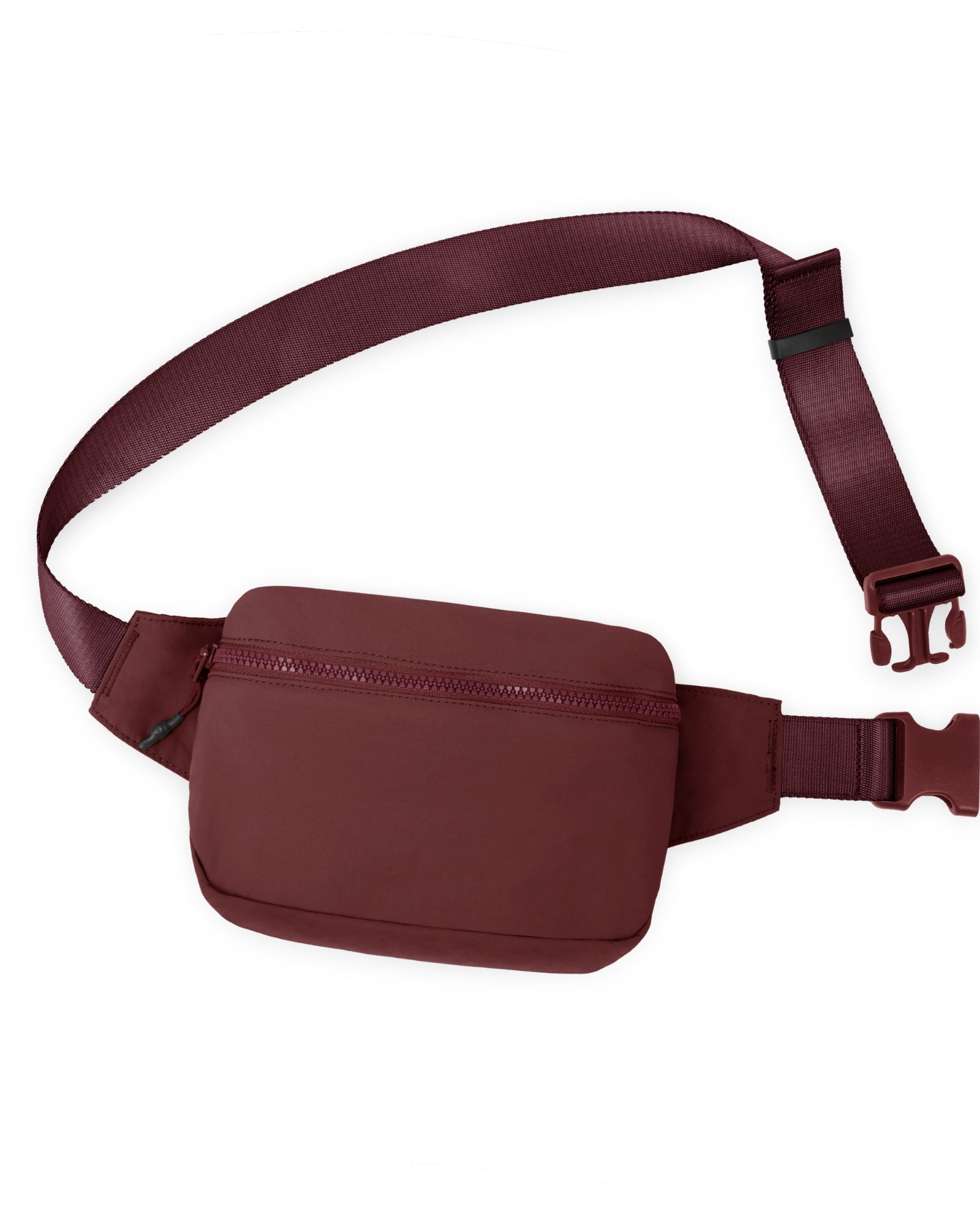 2L Belt Bag with Adjustable Strap Wine 8.5 x 5 x 2 - ododos