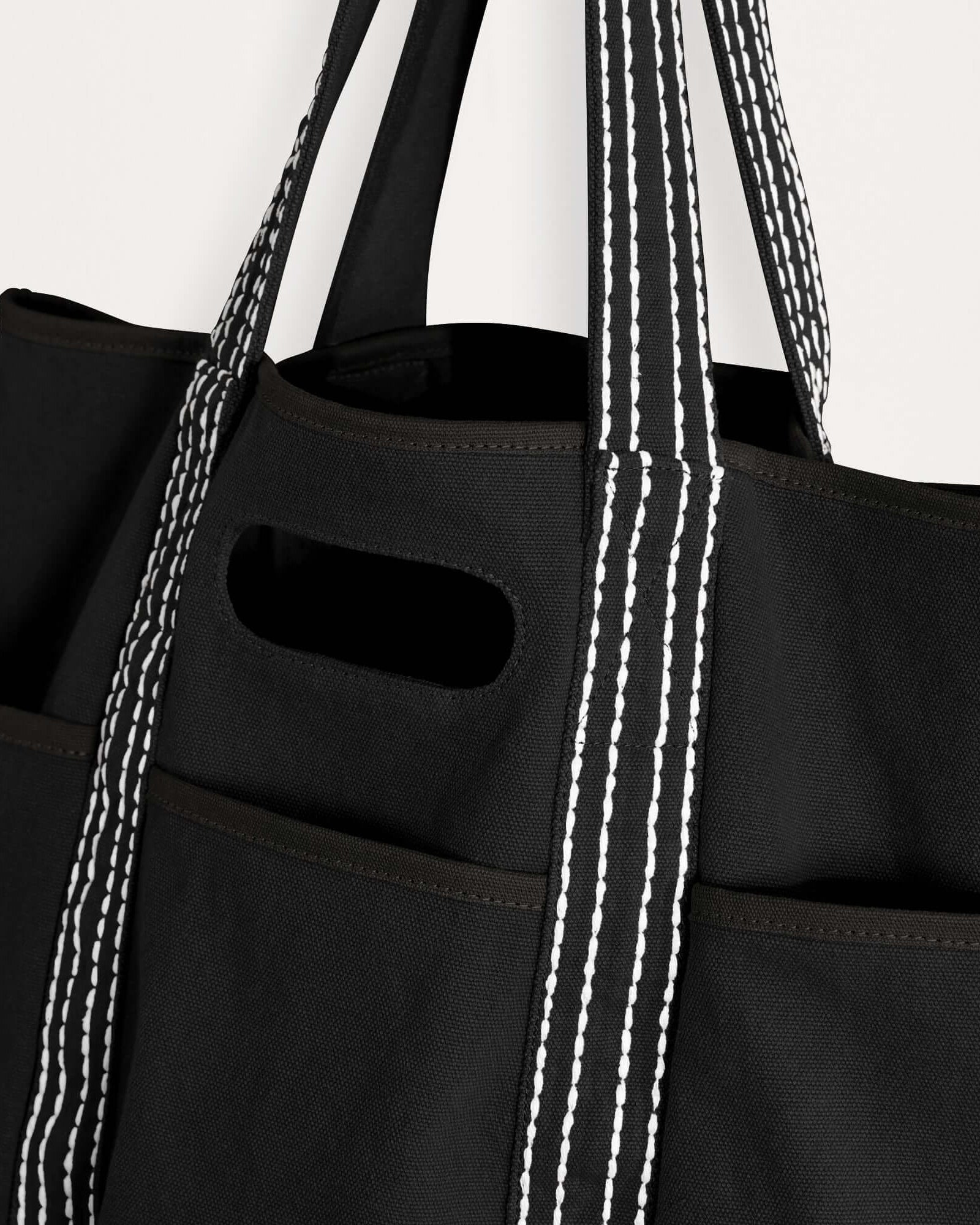 29L Oversized Canvas Tote Large Capacity Open Top Shoulder Bag - ododos