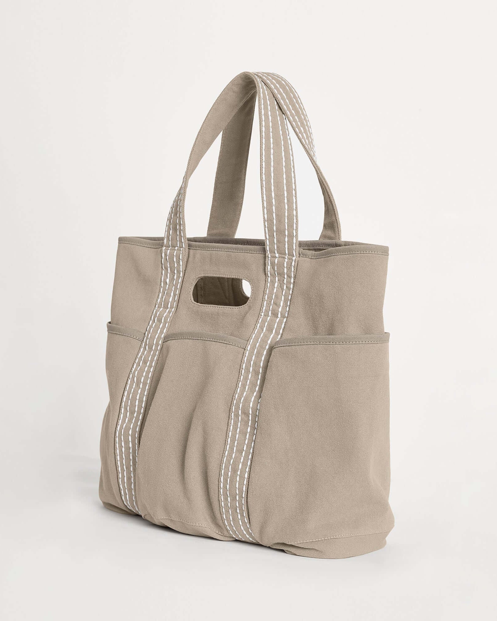 29L Oversized Canvas Tote Large Capacity Open Top Shoulder Bag - ododos
