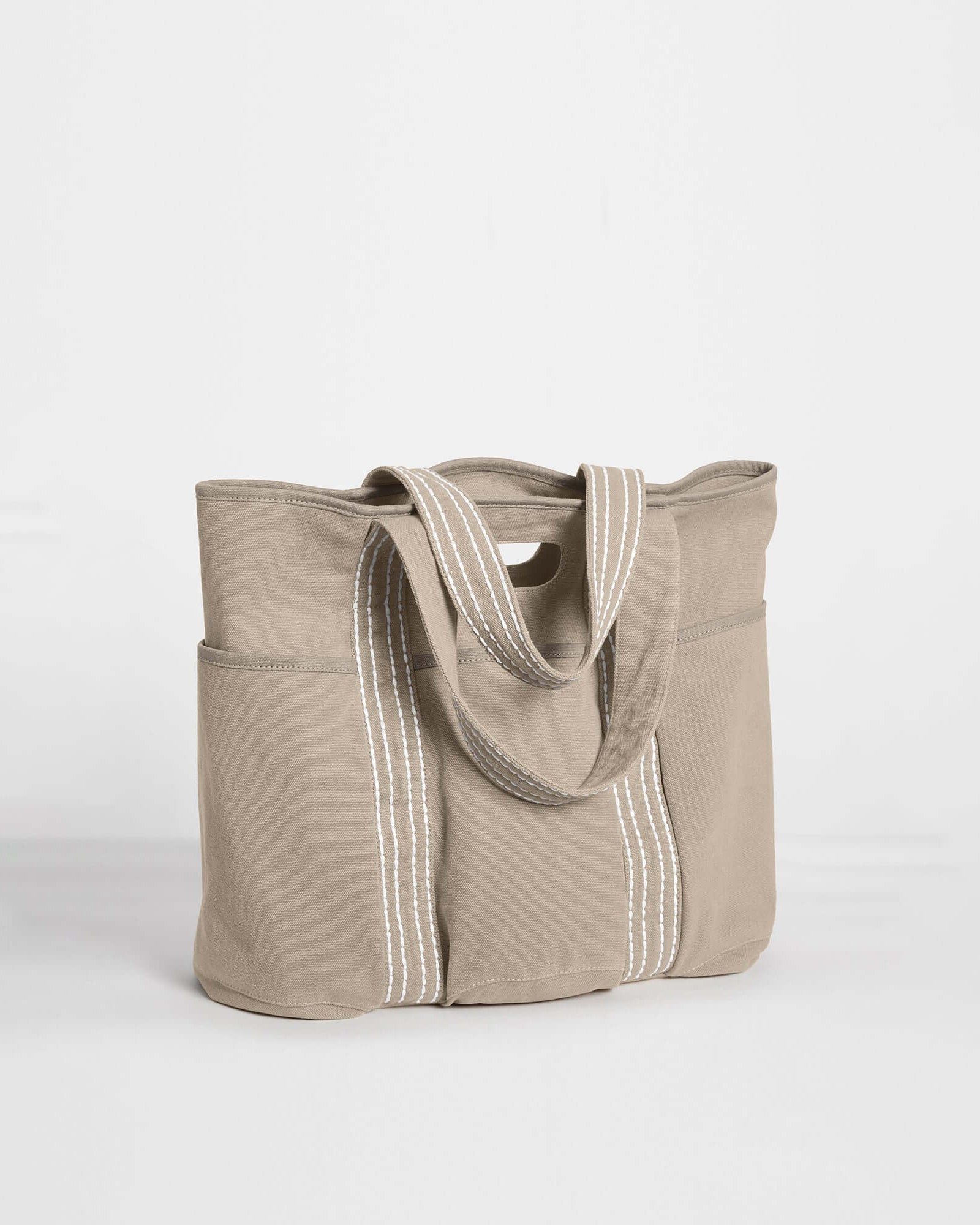 29L Oversized Canvas Tote Large Capacity Open Top Shoulder Bag - ododos