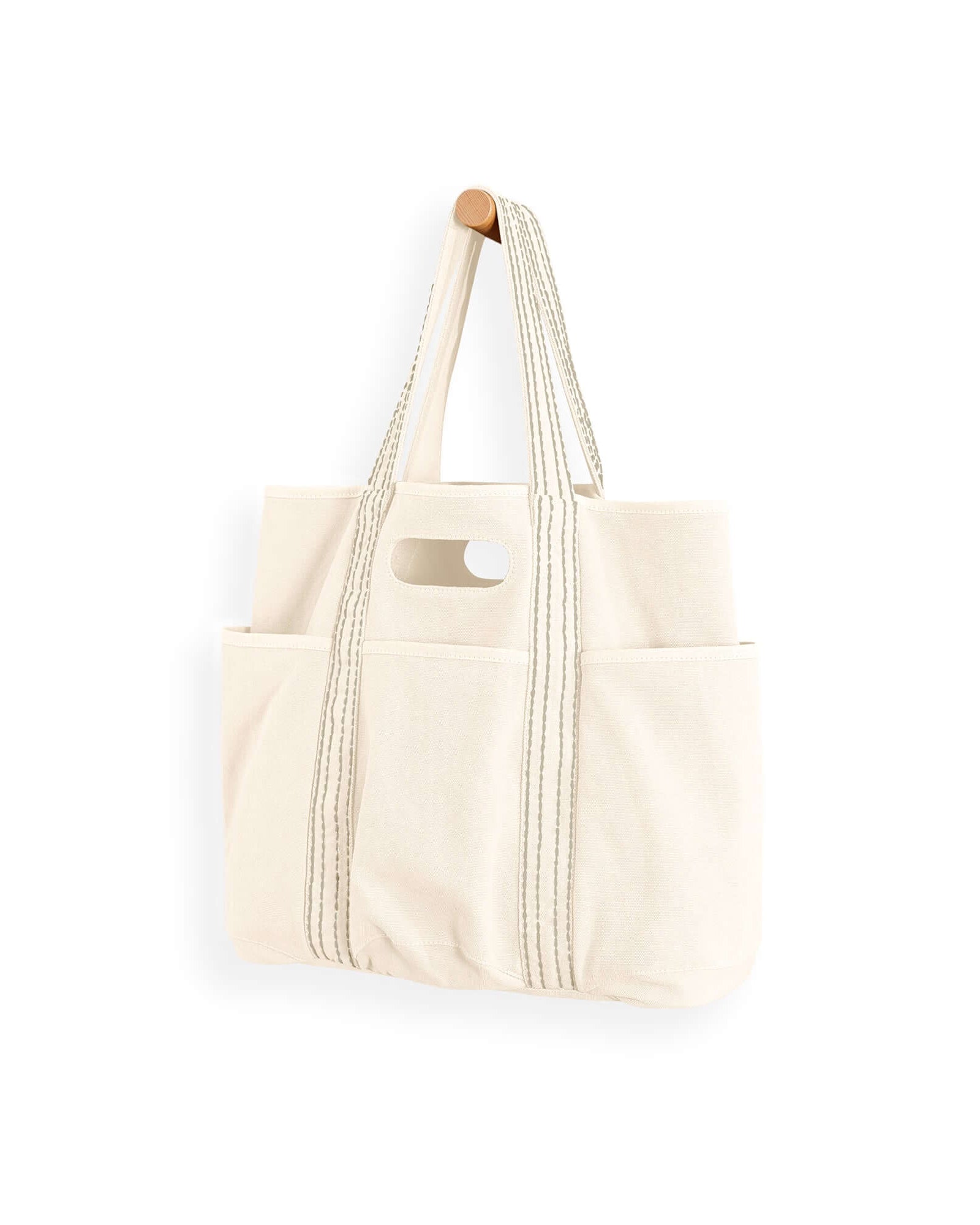 29L Oversized Canvas Tote Large Capacity Open Top Shoulder Bag - ododos