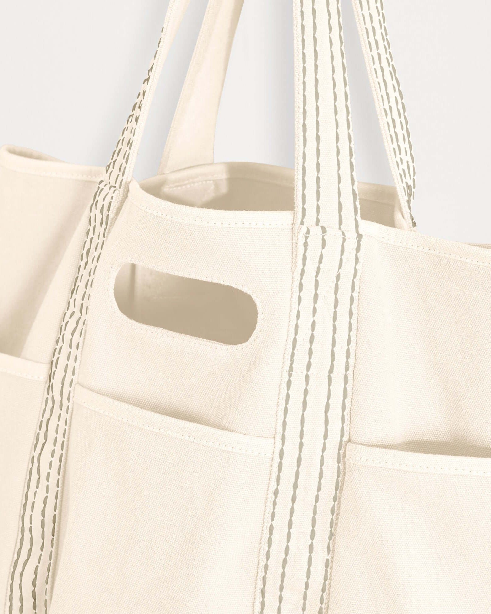 29L Oversized Canvas Tote Large Capacity Open Top Shoulder Bag - ododos