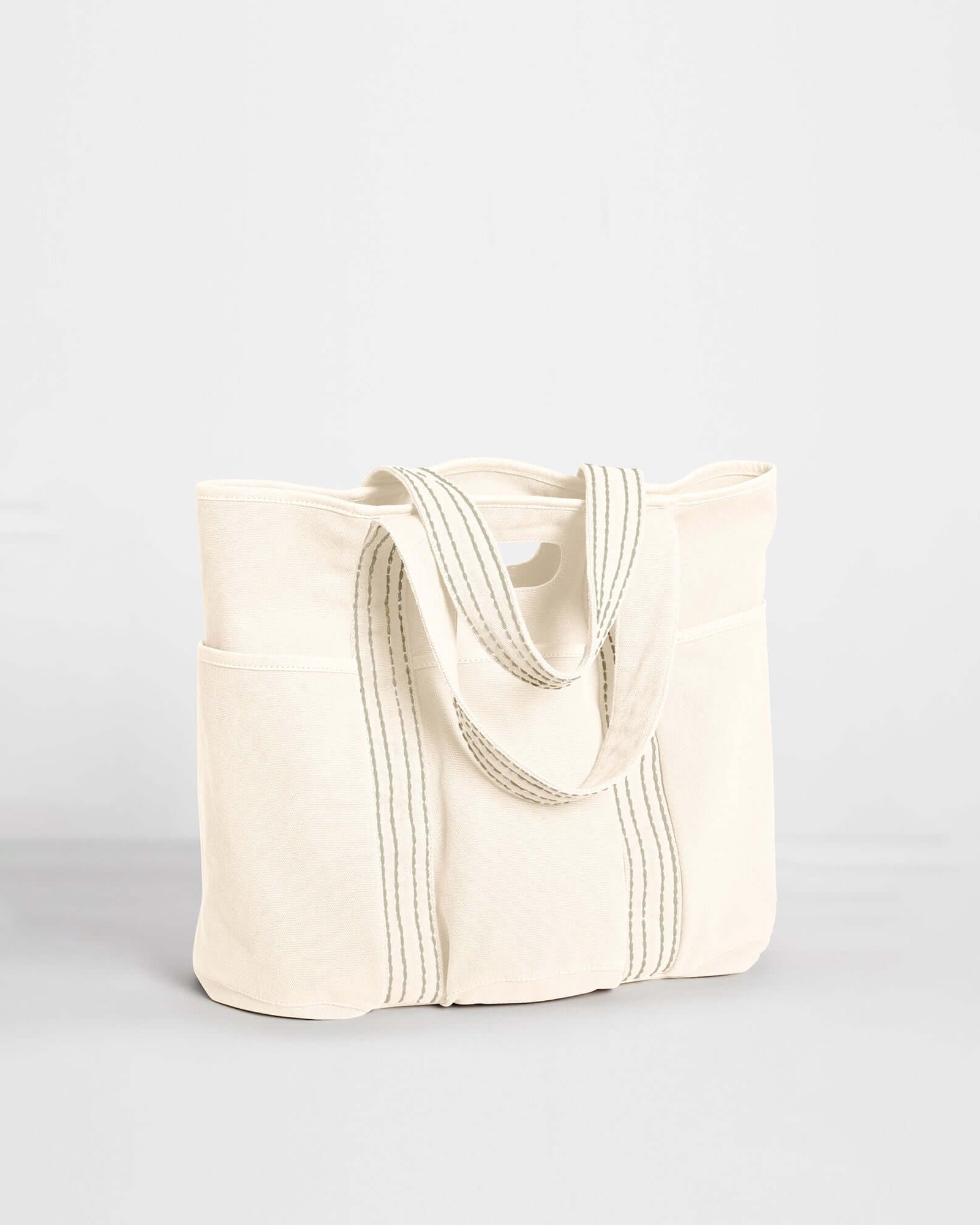 29L Oversized Canvas Tote Large Capacity Open Top Shoulder Bag - ododos