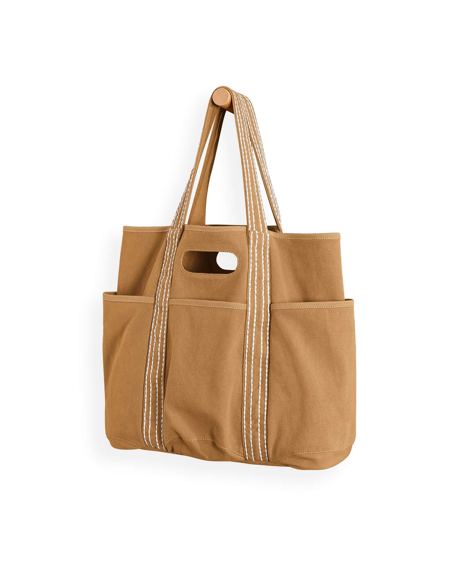 29L Oversized Canvas Tote Large Capacity Open Top Shoulder Bag - ododos