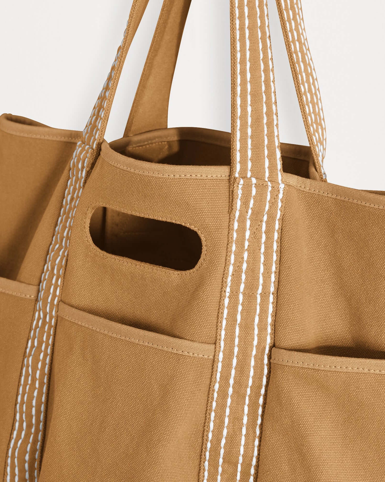 29L Oversized Canvas Tote Large Capacity Open Top Shoulder Bag - ododos