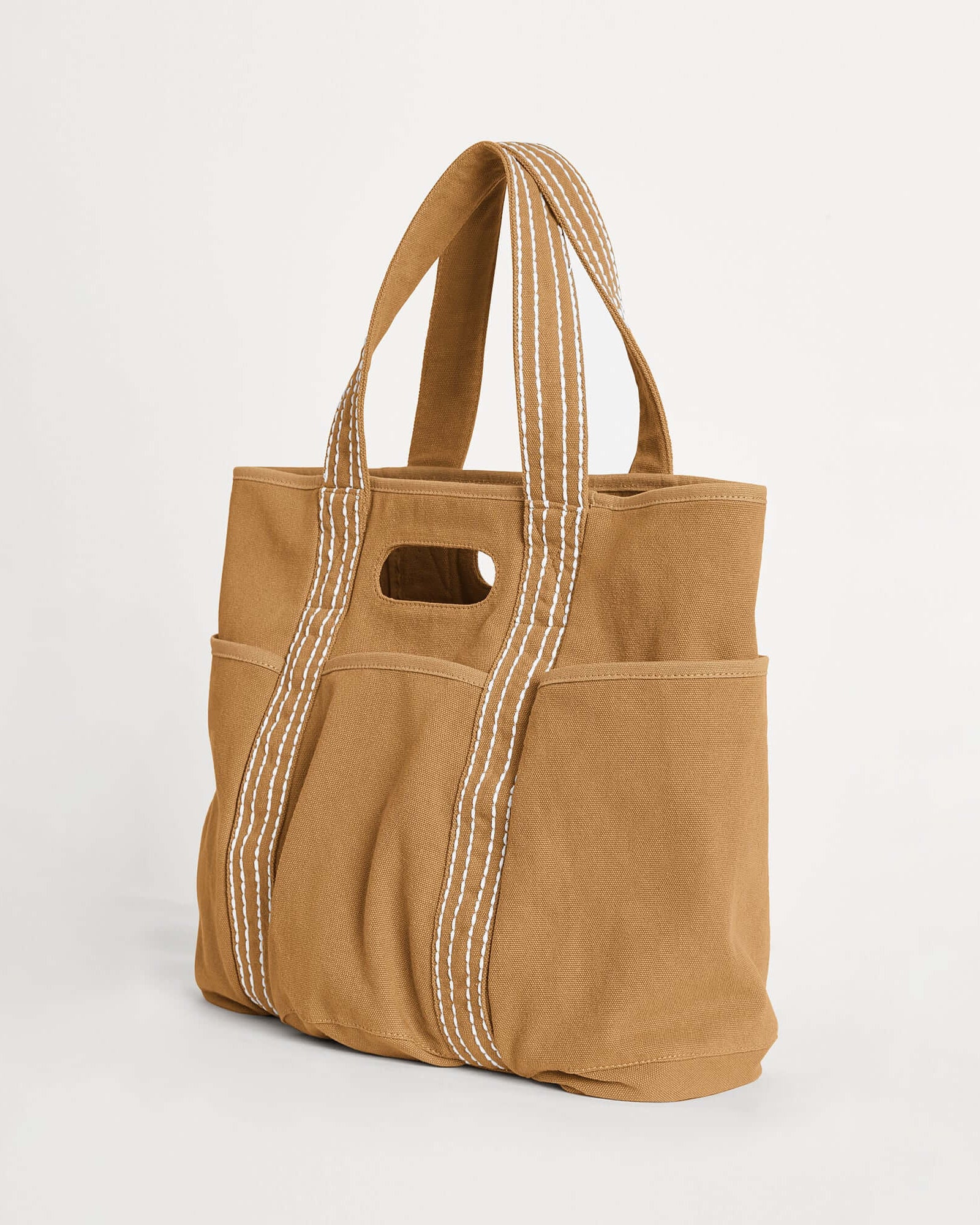 29L Oversized Canvas Tote Large Capacity Open Top Shoulder Bag - ododos