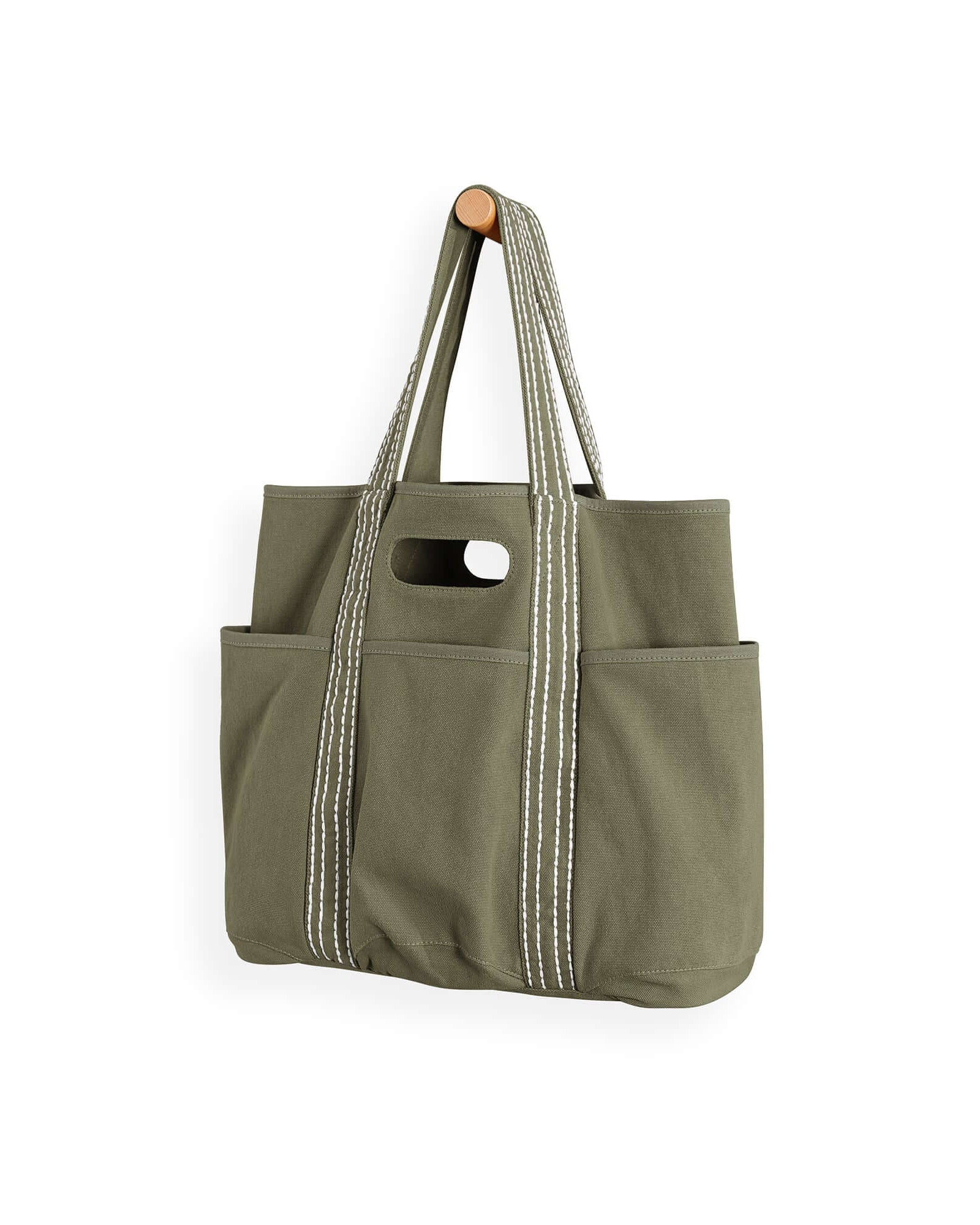 29L Oversized Canvas Tote Large Capacity Open Top Shoulder Bag - ododos
