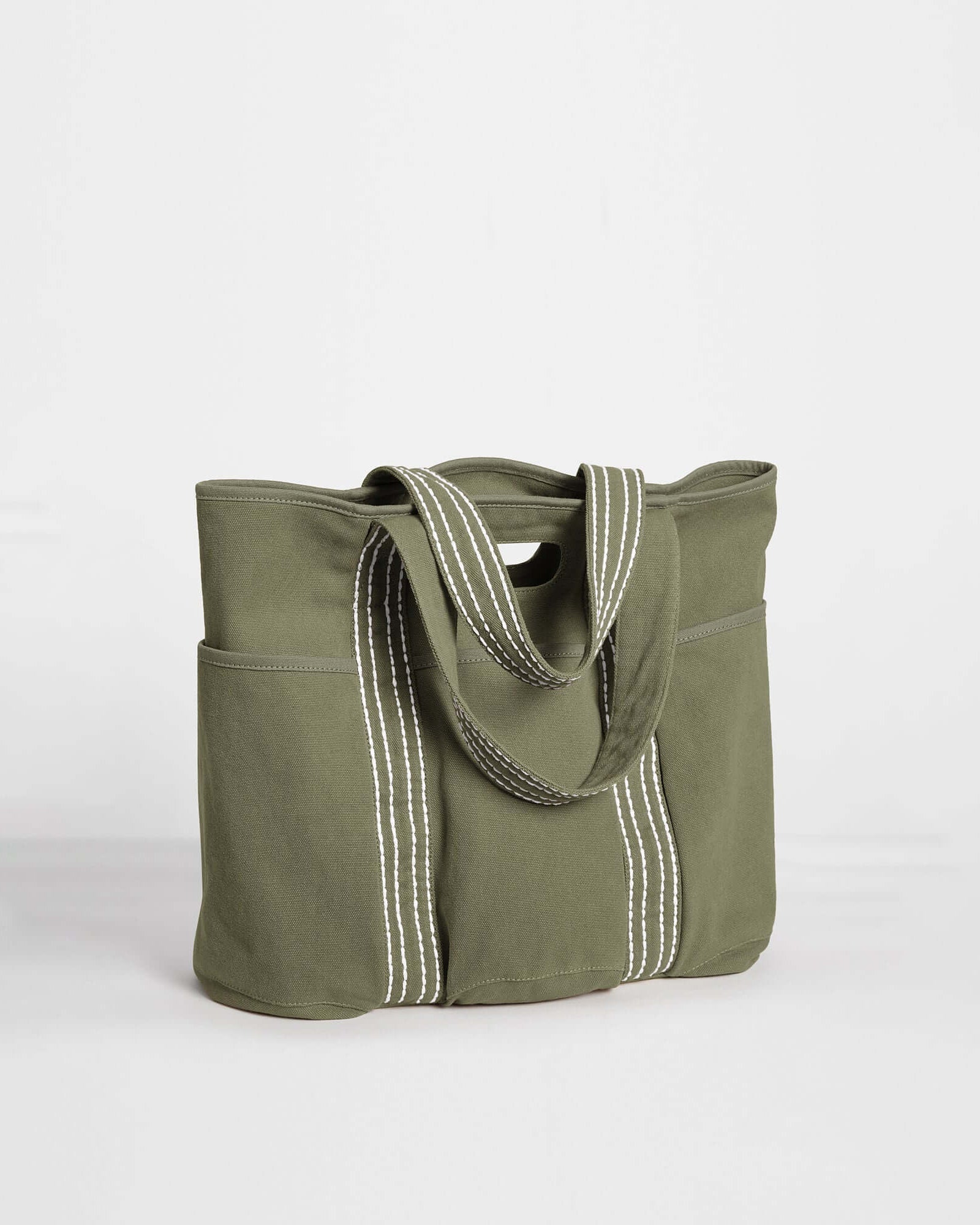 29L Oversized Canvas Tote Large Capacity Open Top Shoulder Bag - ododos