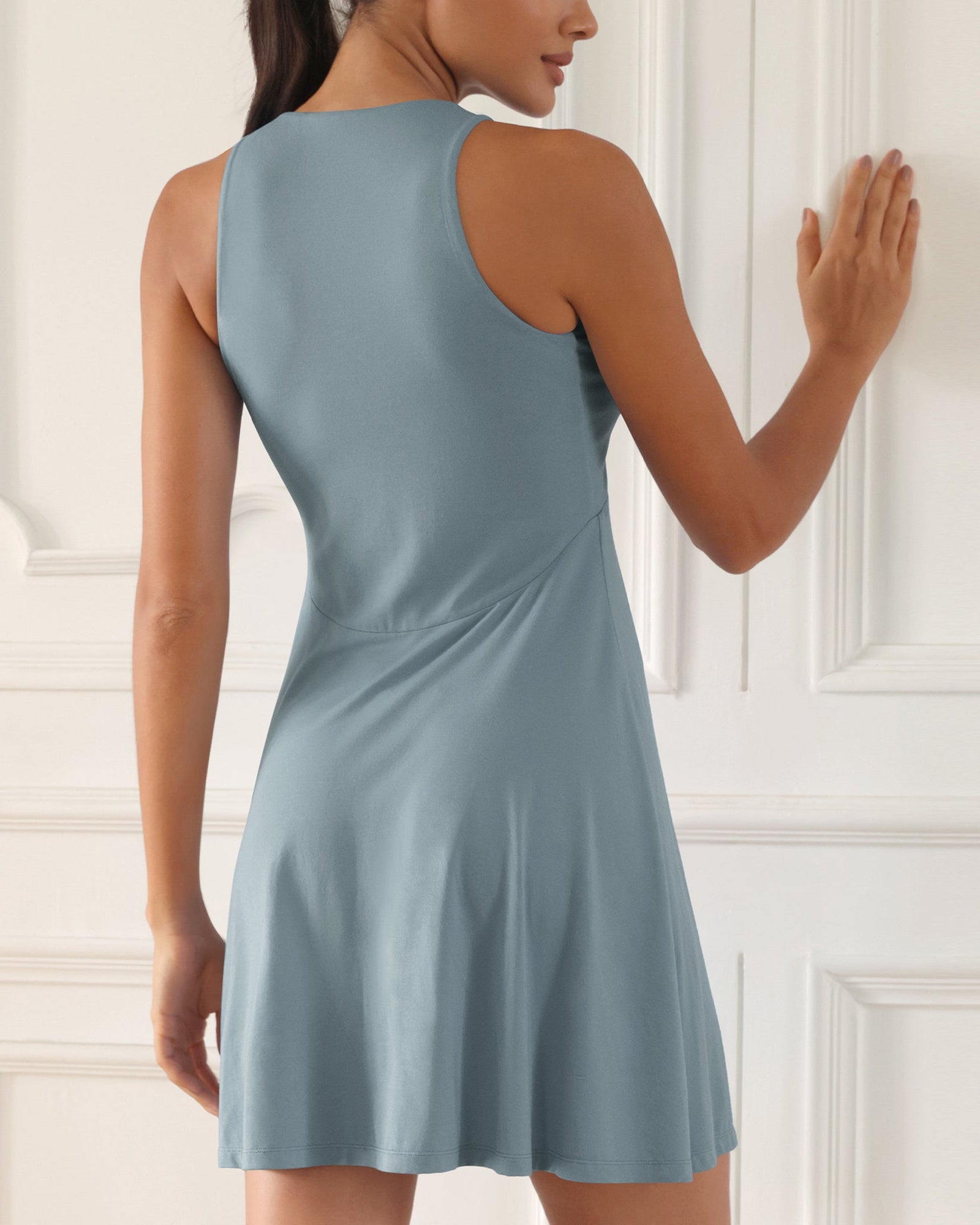 Casual Flare Tank Dress - ododos