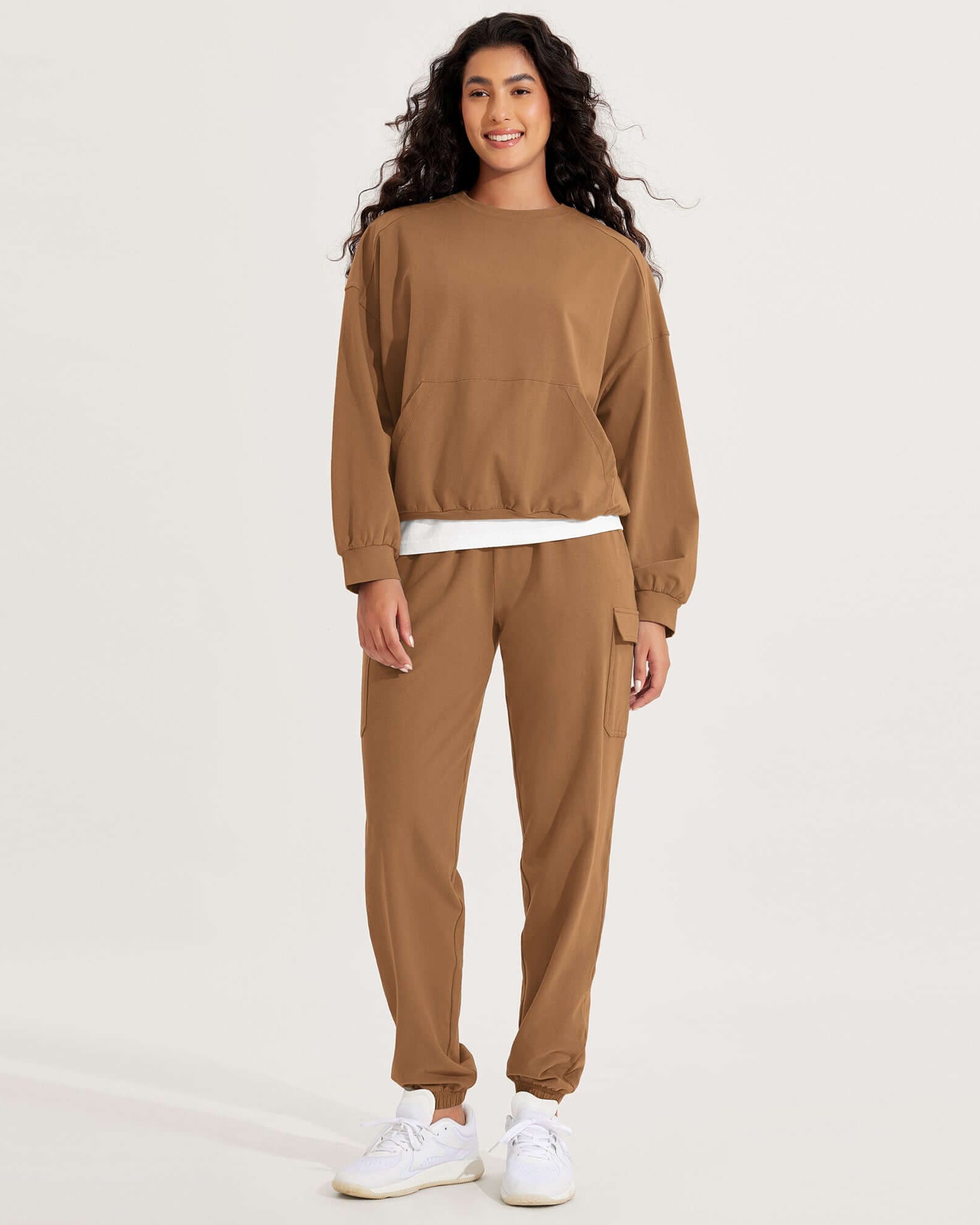 Cotton Soft Oversized Sweatshirts Pullover with Kangaroo Pocket - ododos