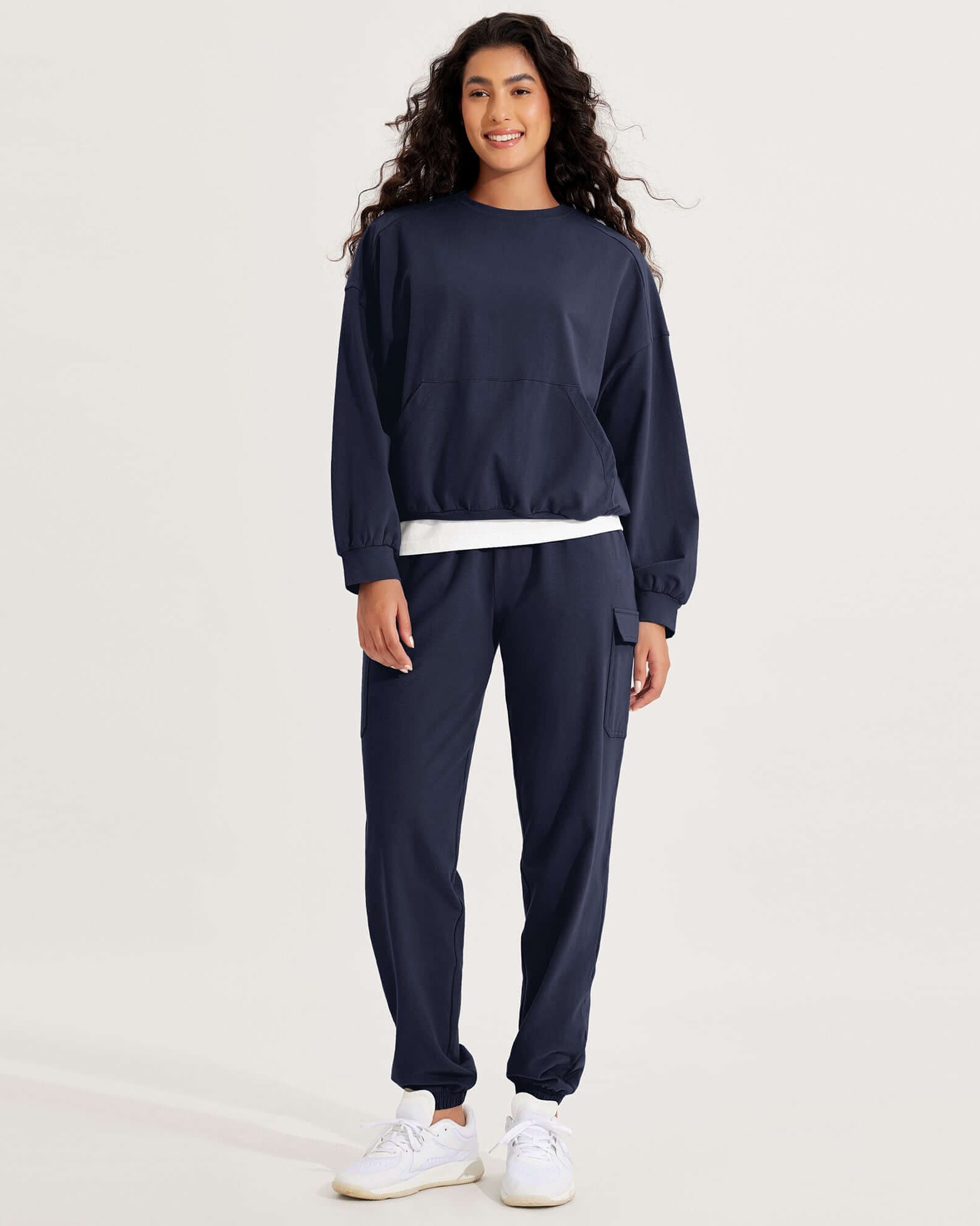 Cotton Soft Oversized Sweatshirts Pullover with Kangaroo Pocket - ododos