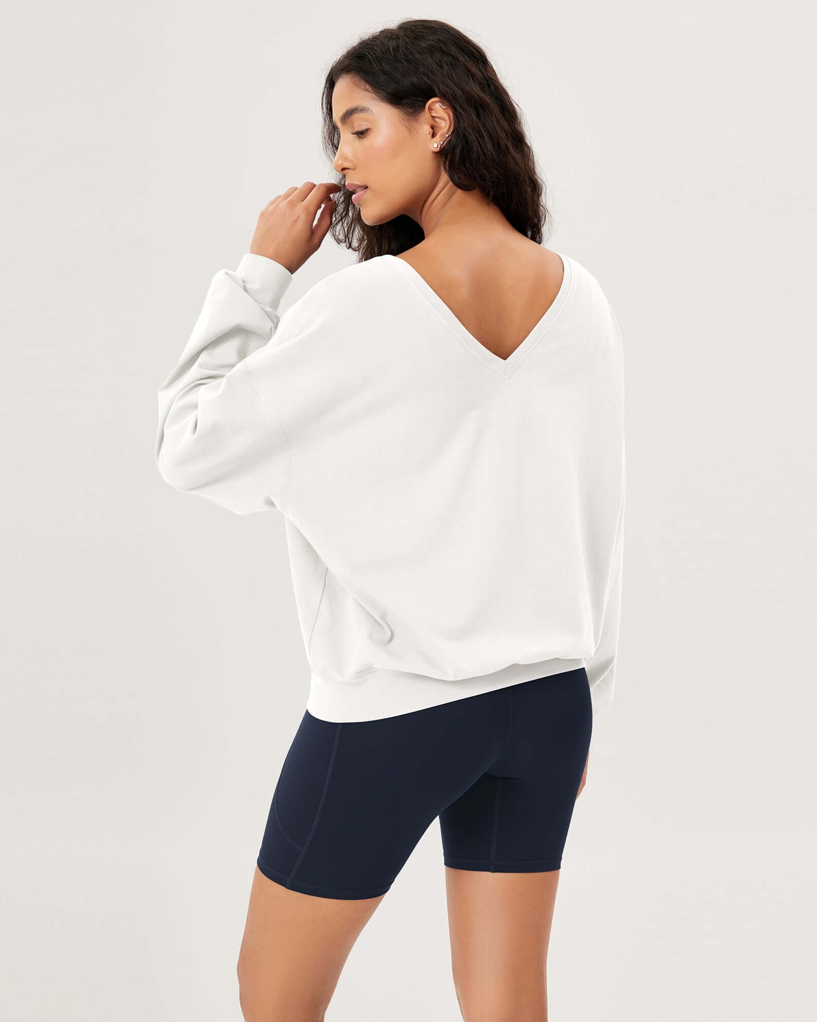 Cotton Soft Double V Long Sleeve Fall Sweatshirts - ododos