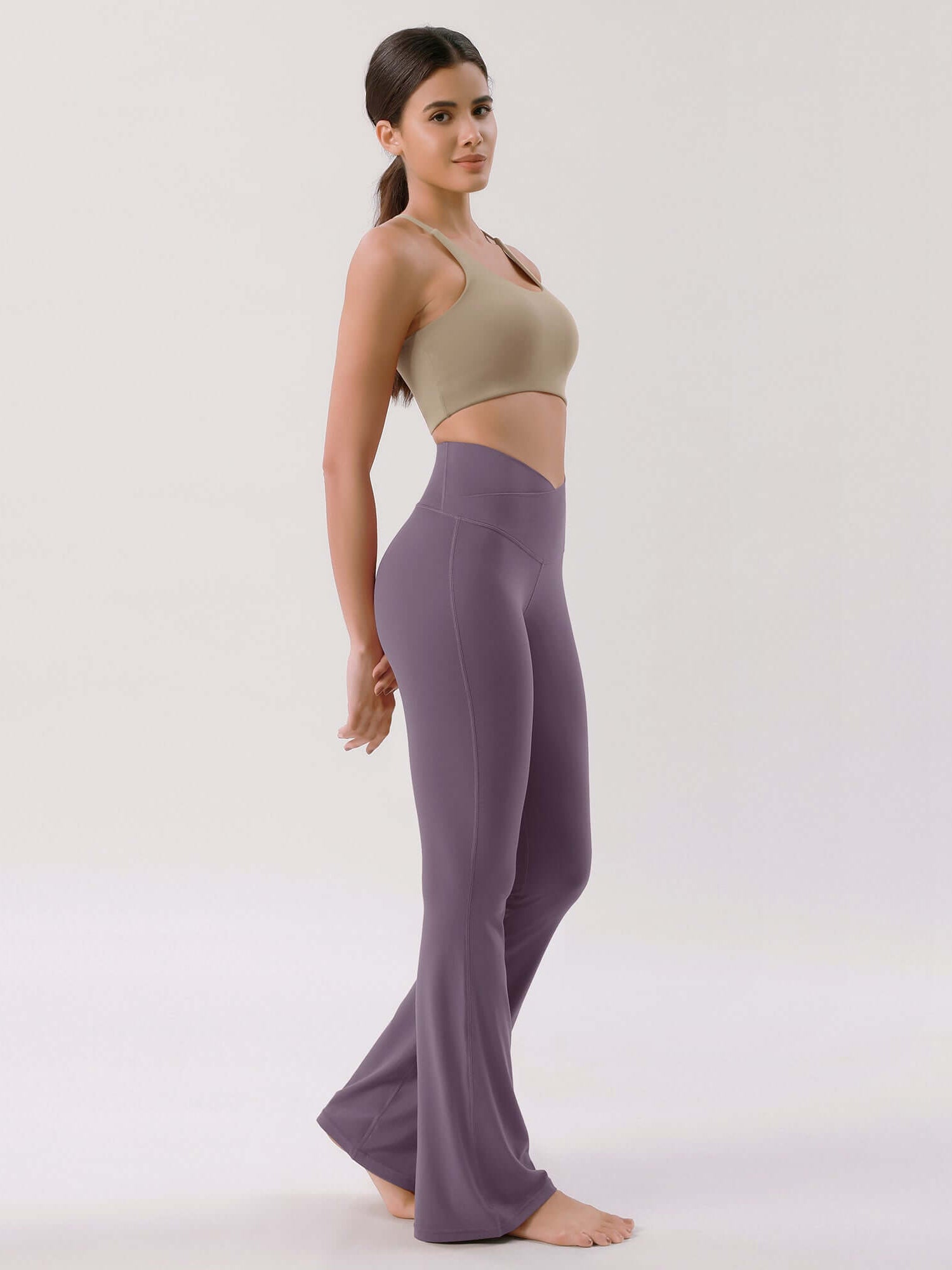 Cloud Feeling 30 Crossover High Waist Flared Pants - ododos