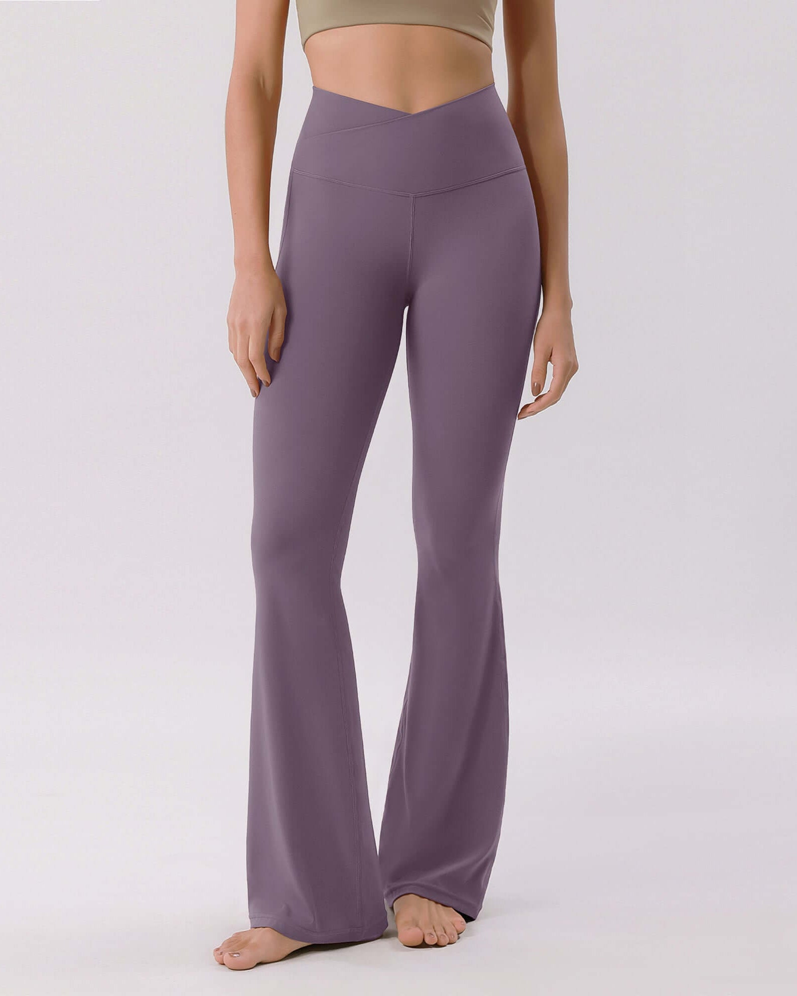 Cloud Feeling 30 Crossover High Waist Flared Pants - ododos