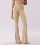 Cloud Feeling 30 Crossover High Waist Flared Pants - ododos