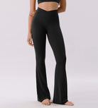 Cloud Feeling 30 Crossover High Waist Flared Pants - ododos