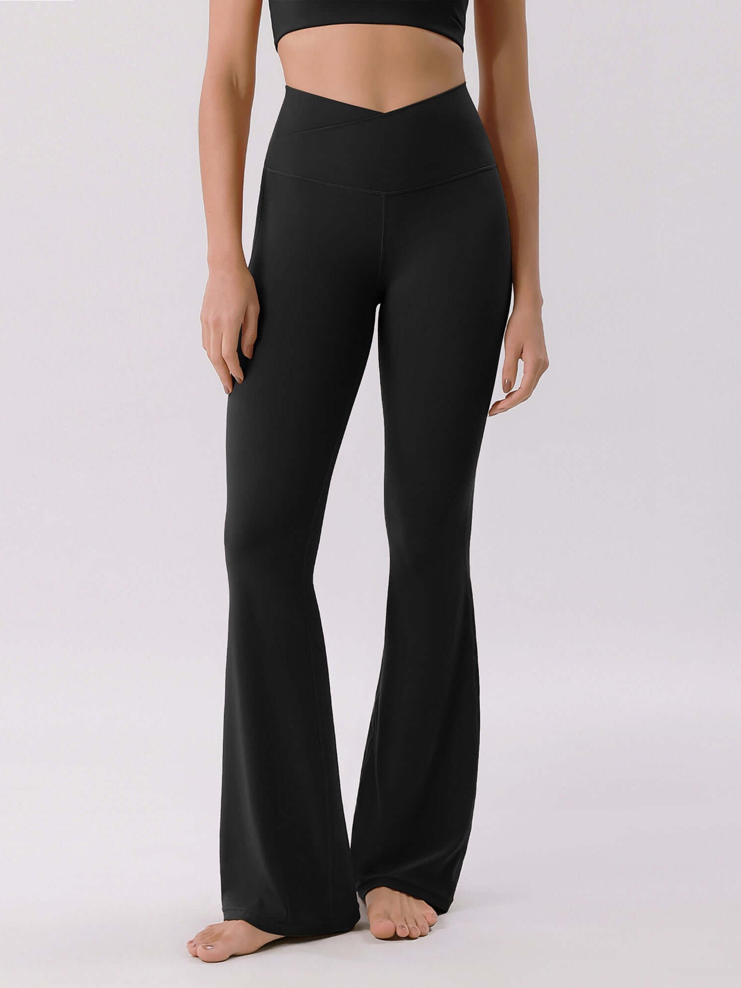 Cloud Feeling 30 Crossover High Waist Flared Pants - ododos