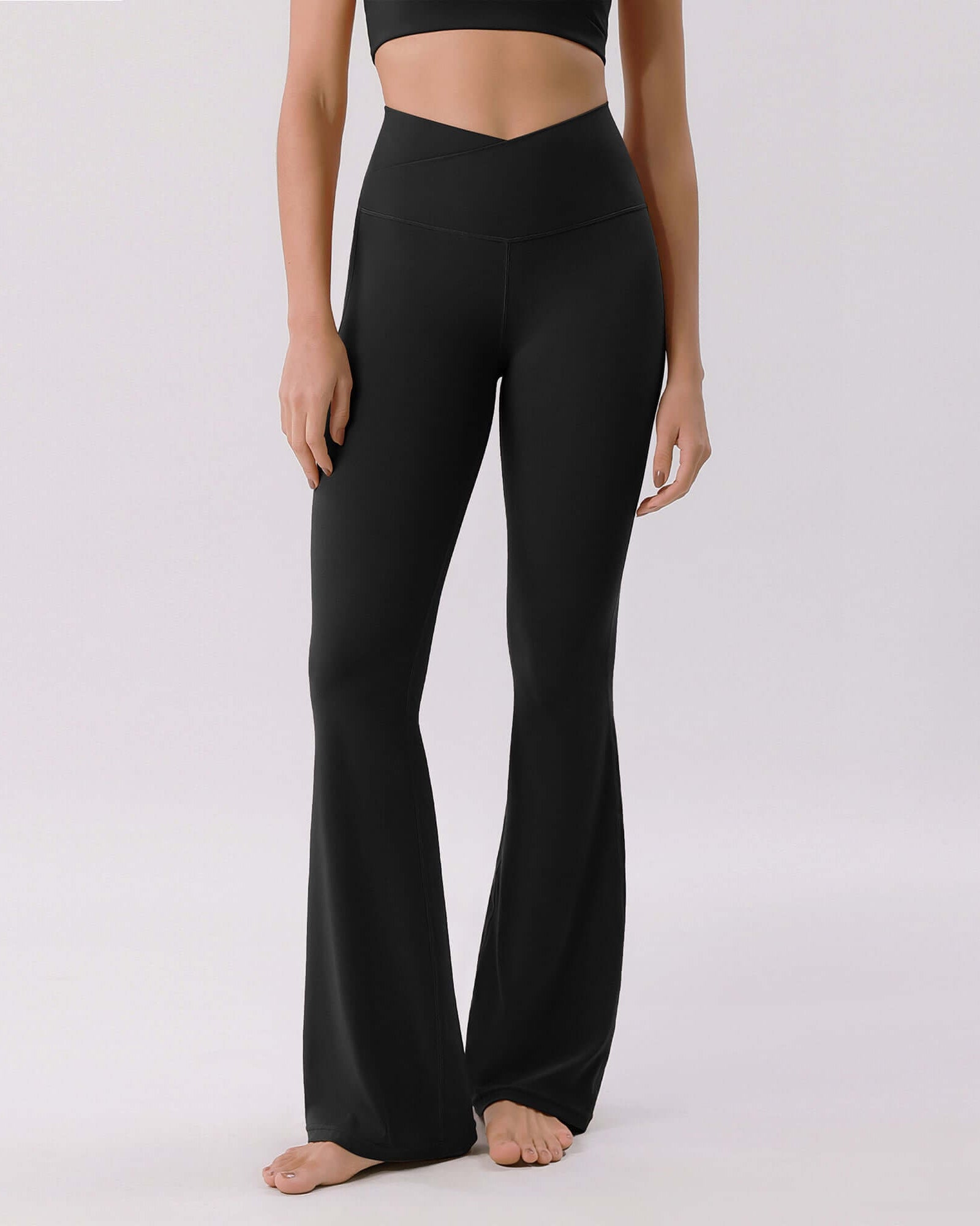 Cloud Feeling 32 Crossover High Waist Flared Pants - ododos