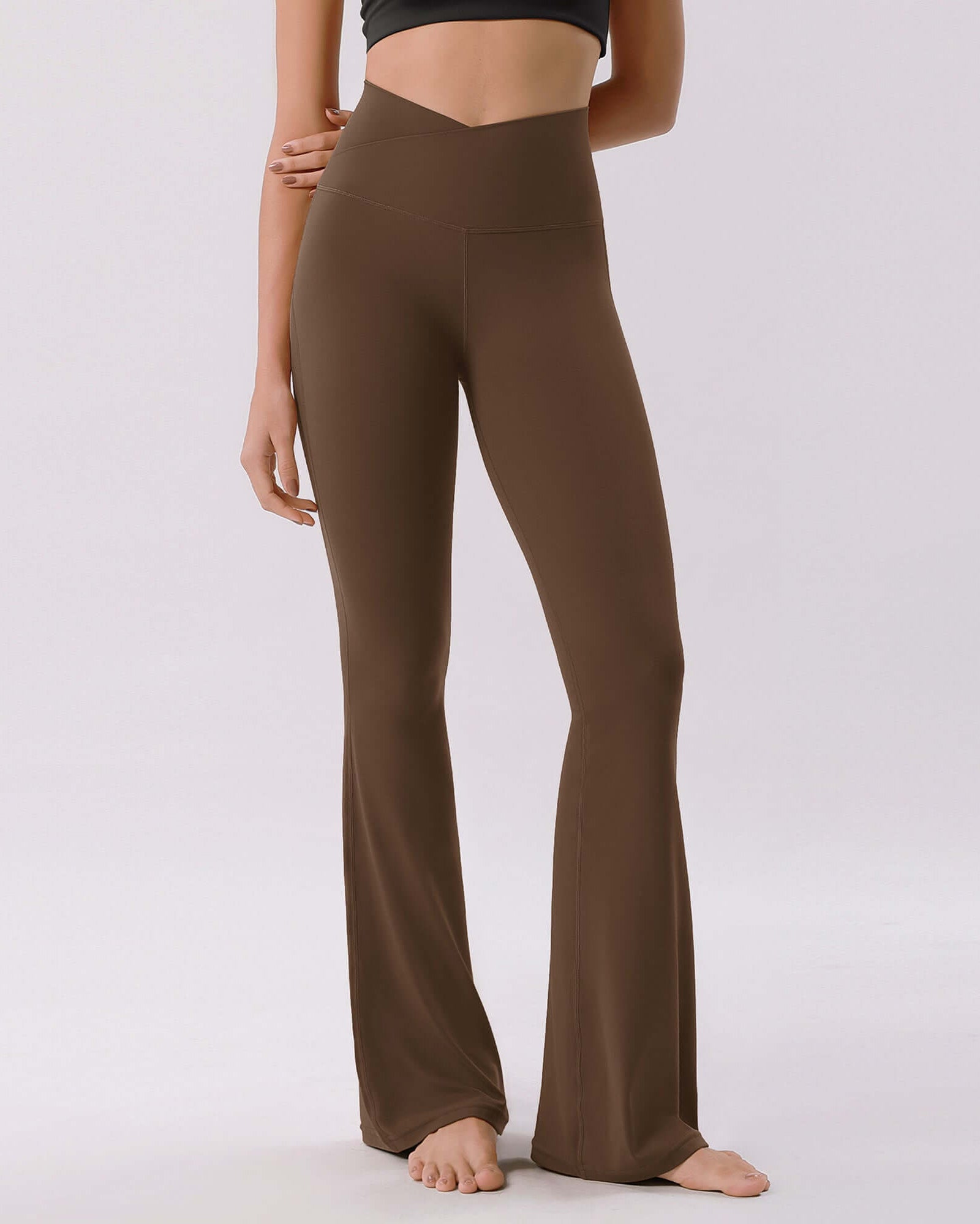 Cloud Feeling 32 Crossover High Waist Flared Pants - ododos