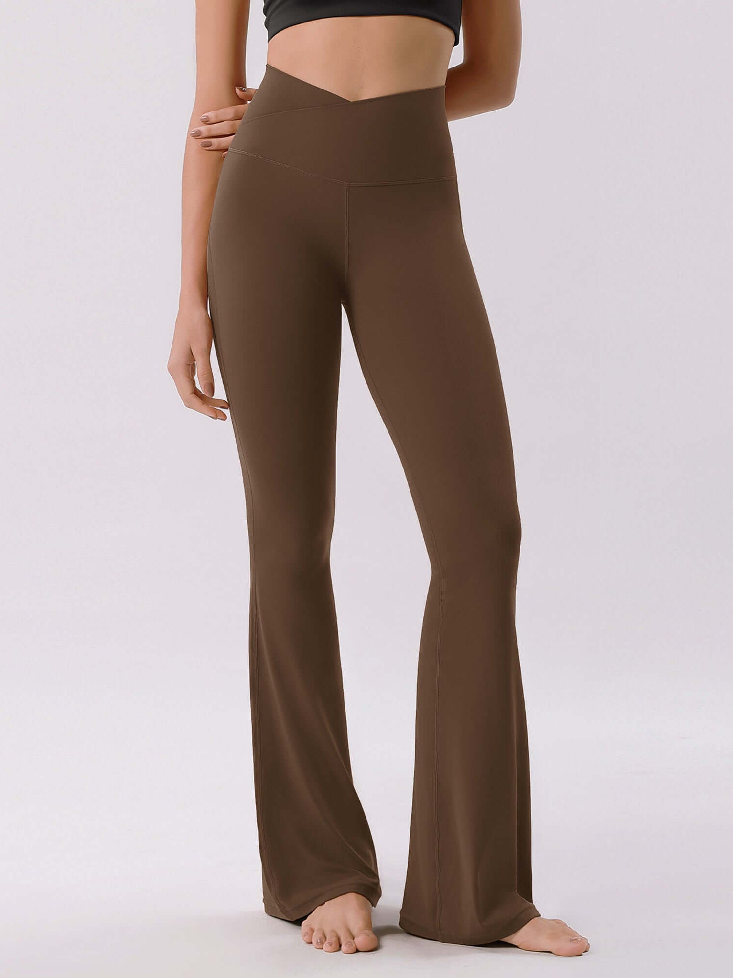 Cloud Feeling 32 Crossover High Waist Flared Pants - ododos