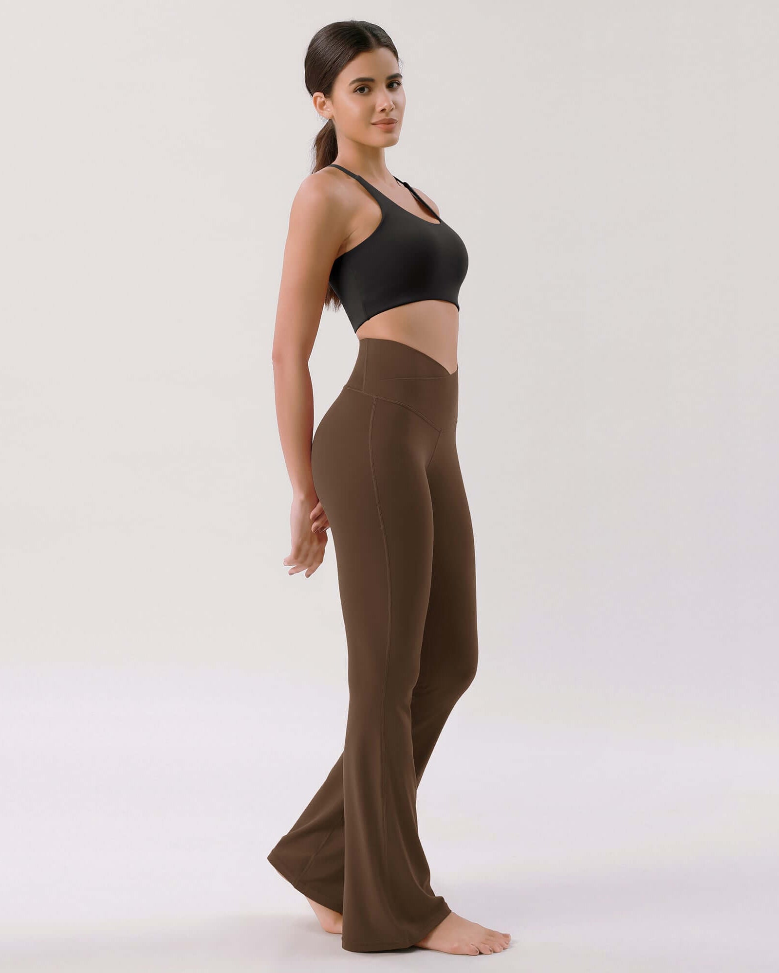 Cloud Feeling 32 Crossover High Waist Flared Pants - ododos