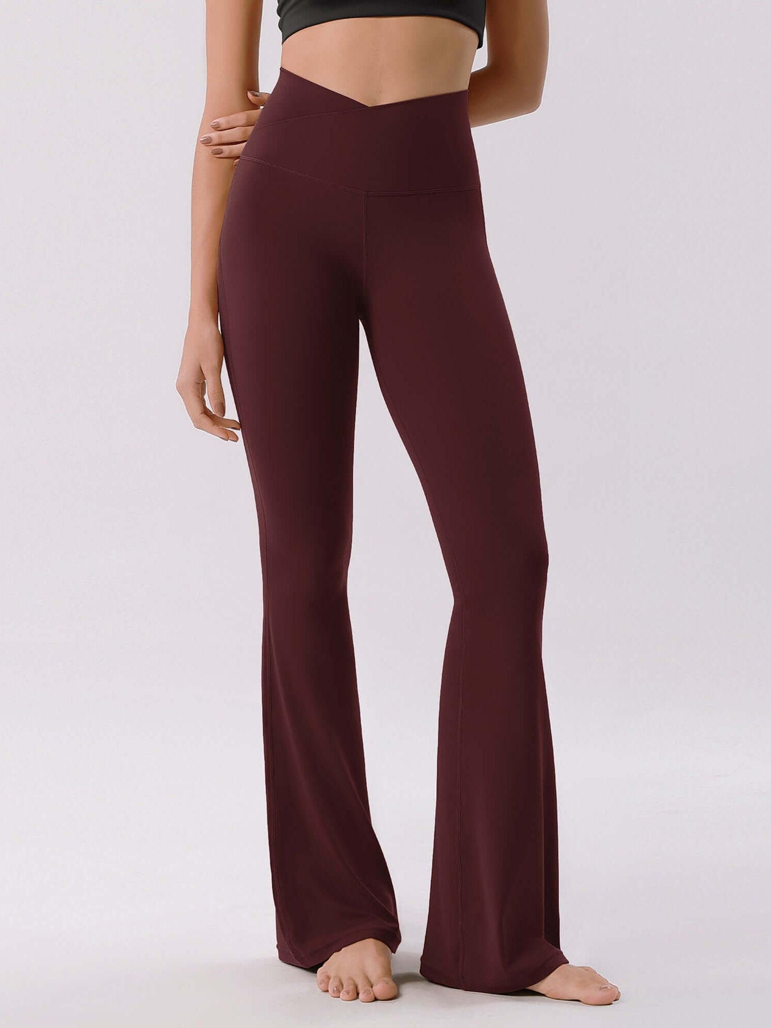 Cloud Feeling 32 Crossover High Waist Flared Pants - ododos