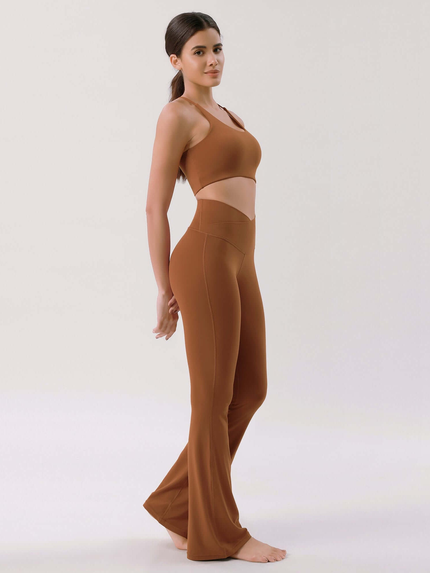 Cloud Feeling 30 Crossover High Waist Flared Pants - ododos