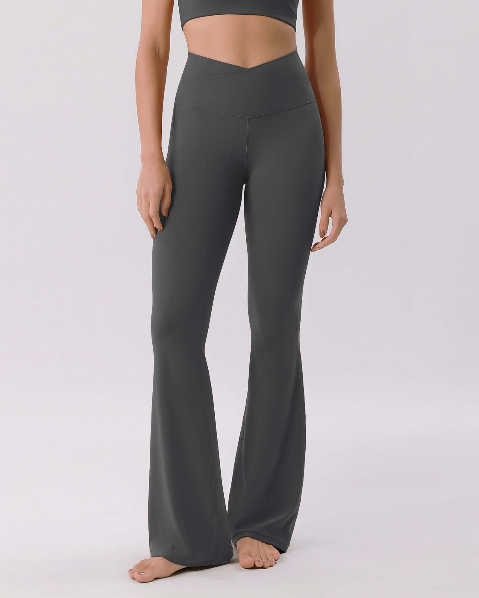 Cloud Feeling 32 Crossover High Waist Flared Pants - ododos