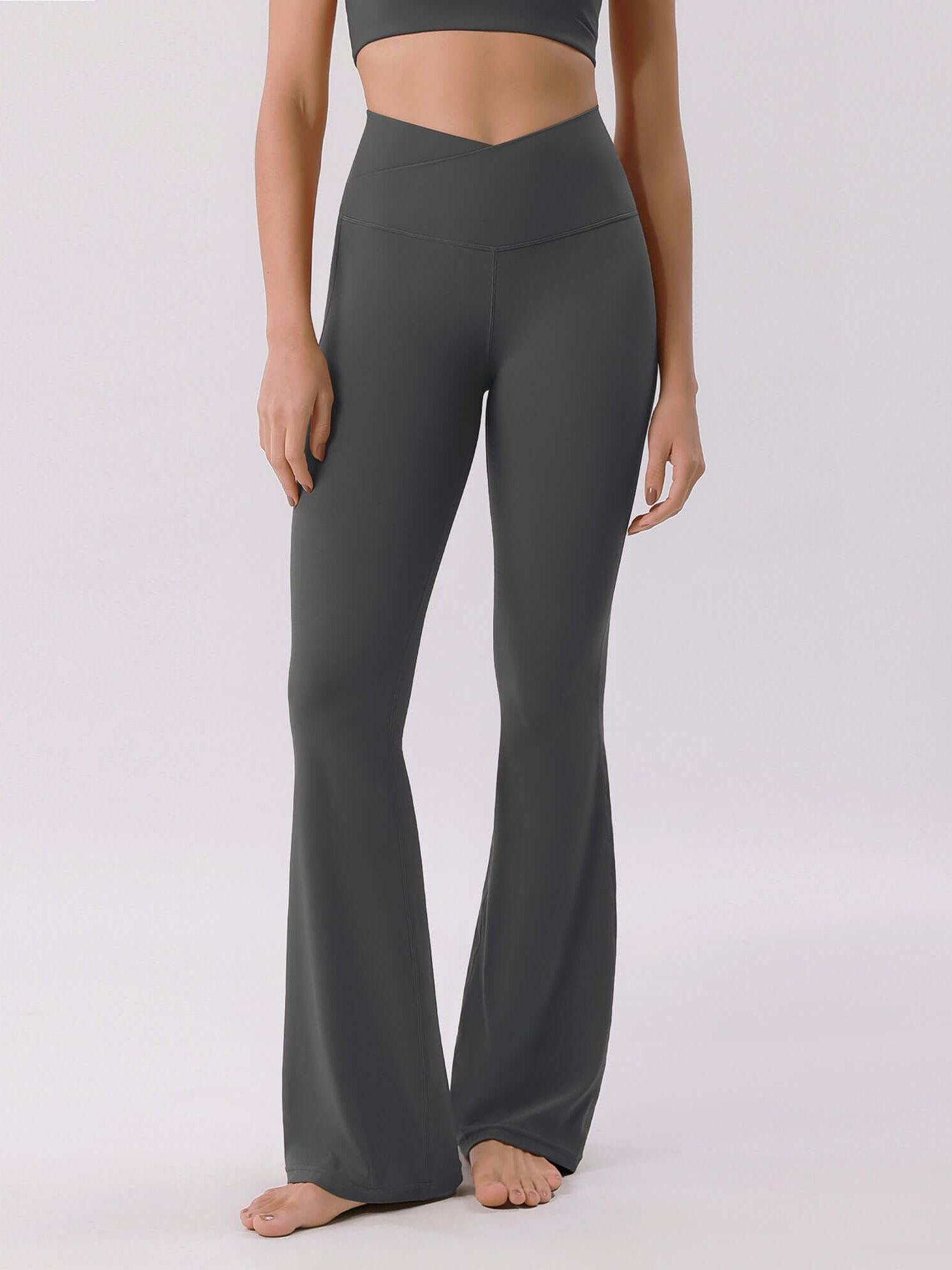 Cloud Feeling 32 Crossover High Waist Flared Pants - ododos