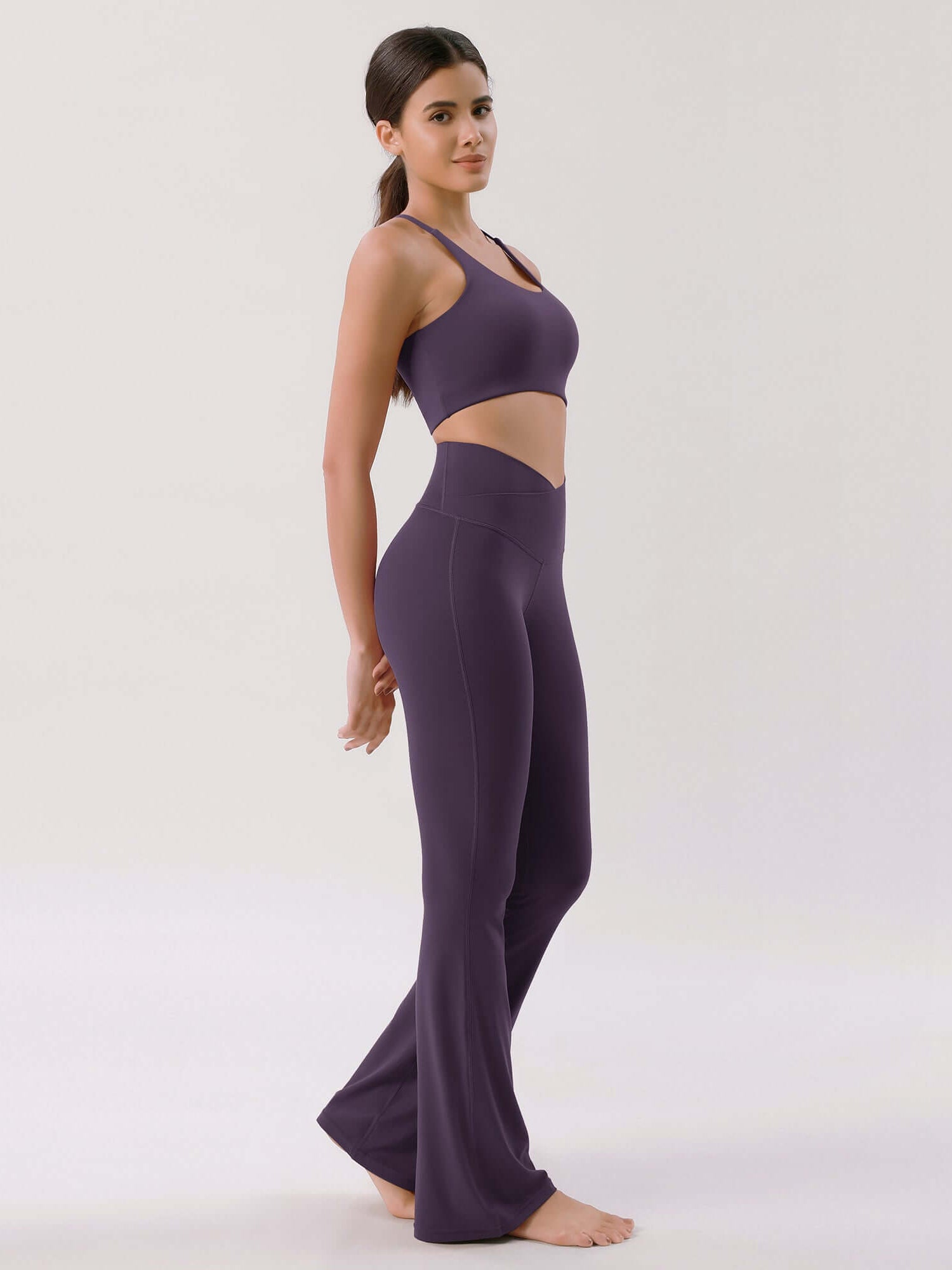 Cloud Feeling 32 Crossover High Waist Flared Pants - ododos