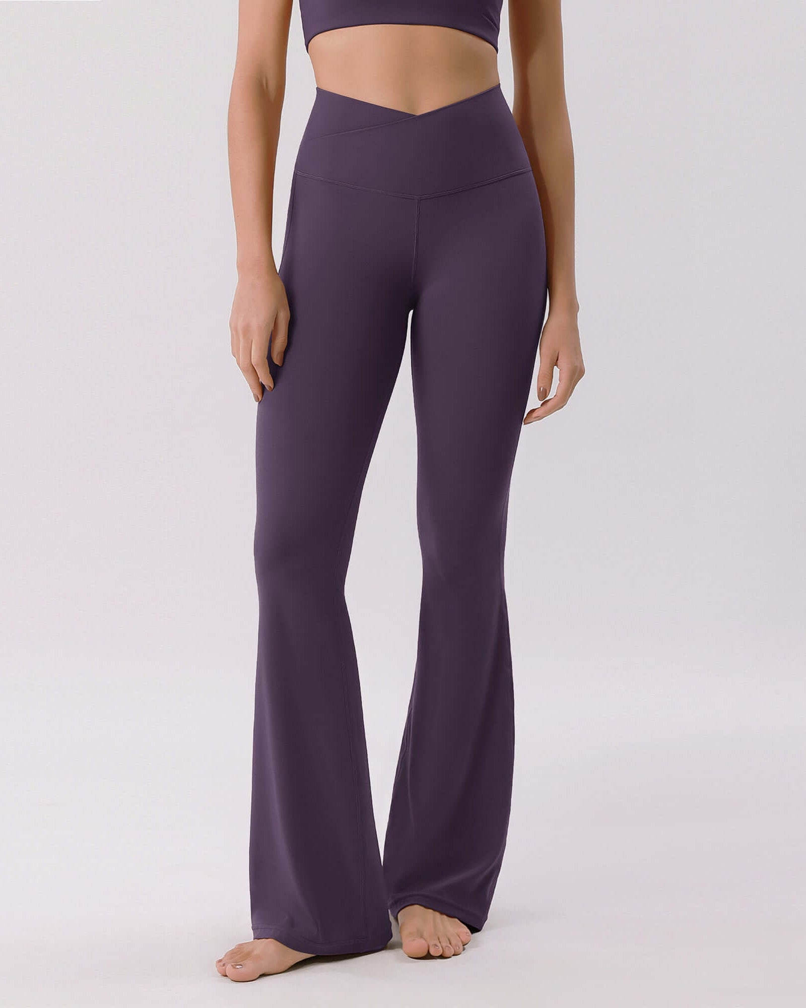 Cloud Feeling 32 Crossover High Waist Flared Pants - ododos