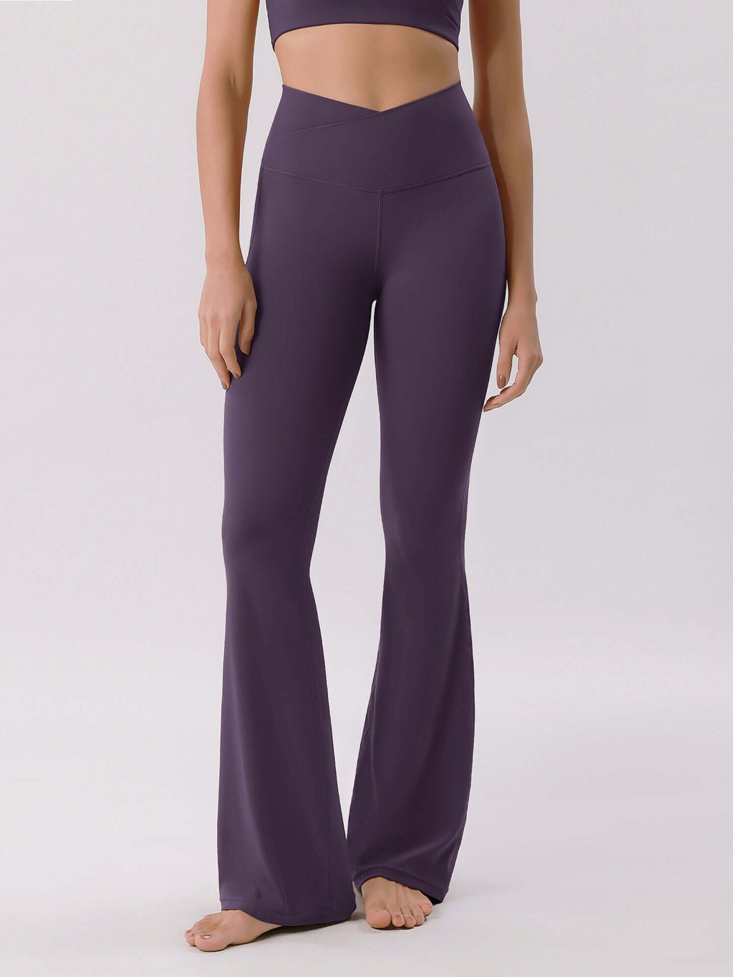 Cloud Feeling 32 Crossover High Waist Flared Pants - ododos