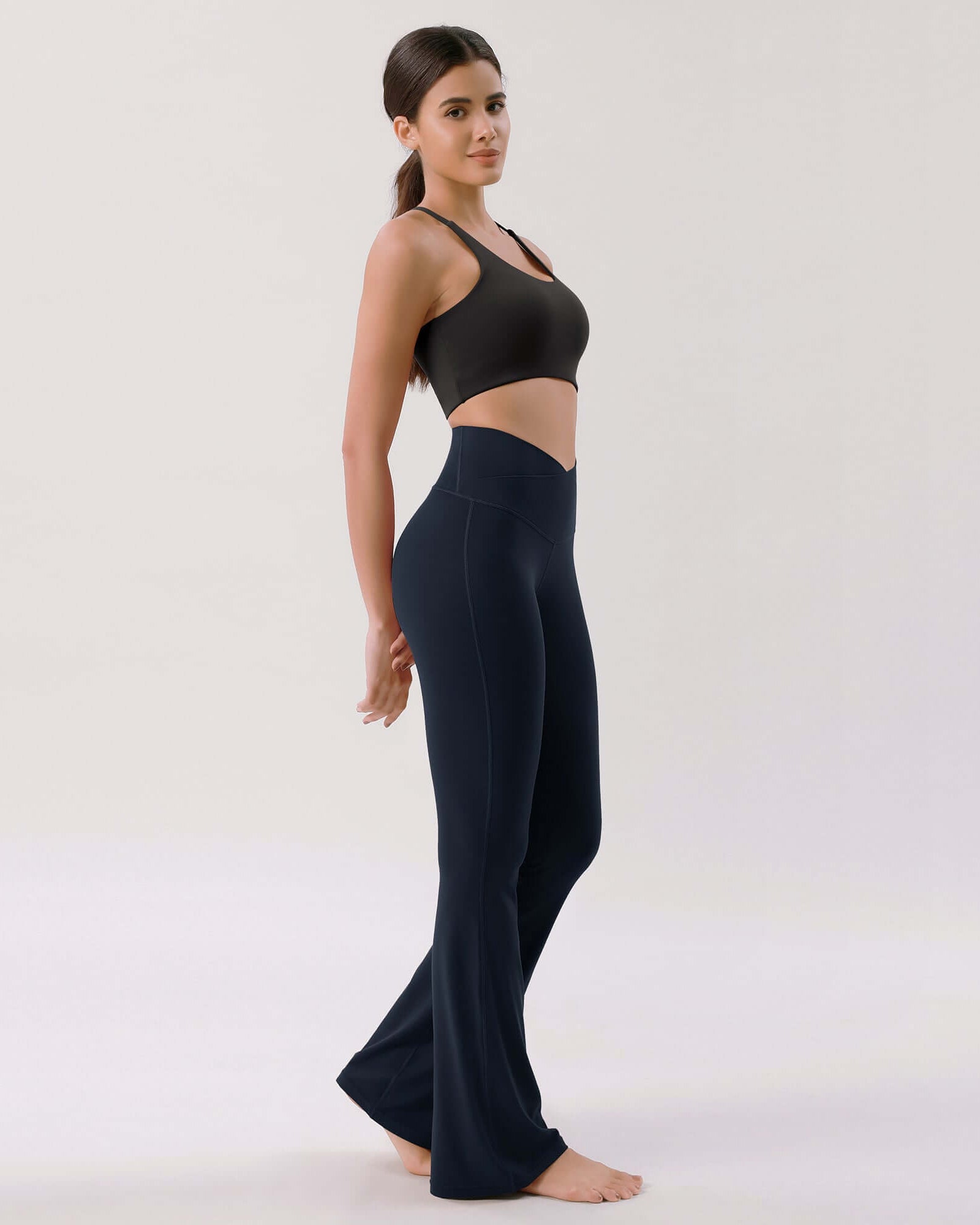 Cloud Feeling 30 Crossover High Waist Flared Pants - ododos
