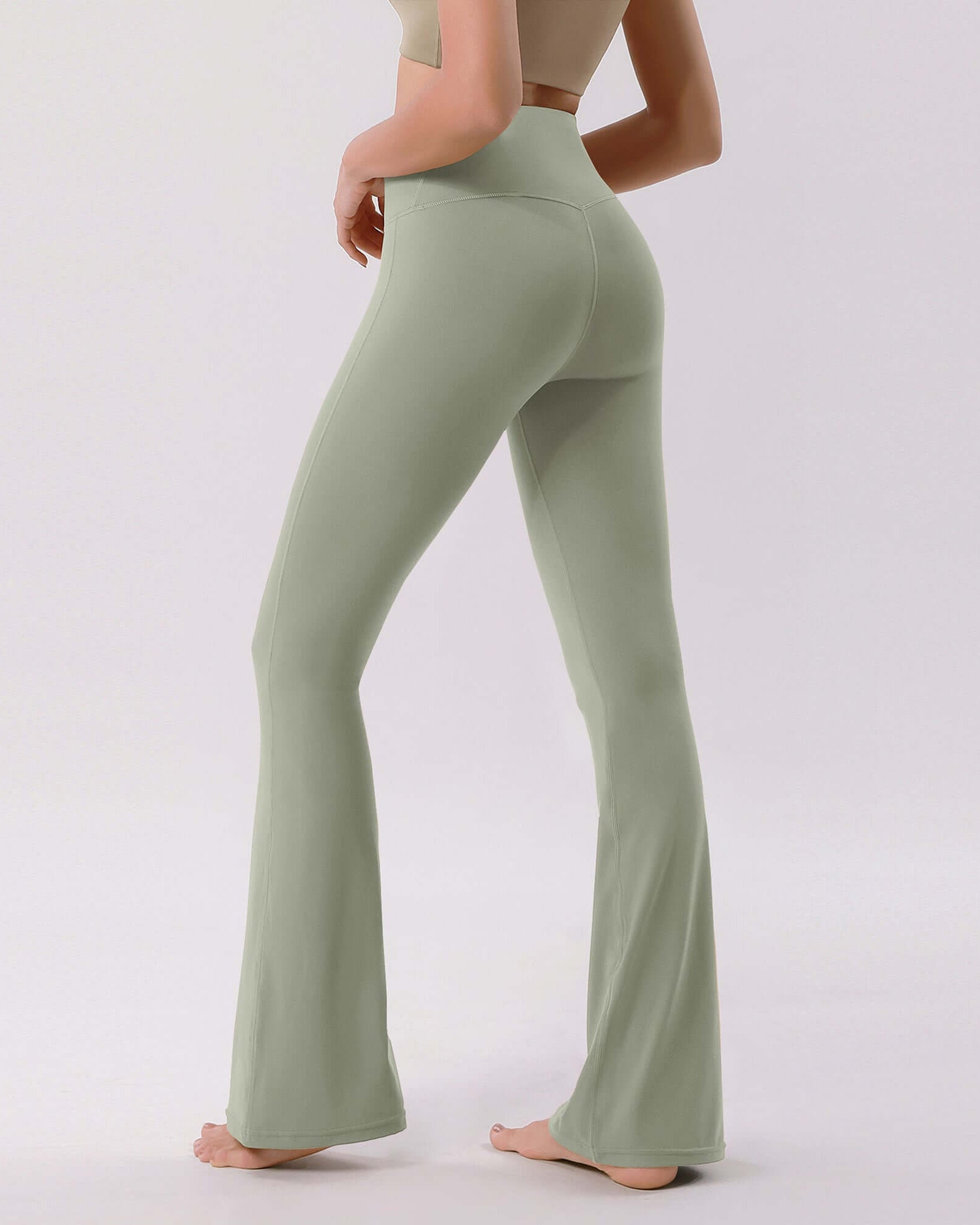 Cloud Feeling 32 Crossover High Waist Flared Pants - ododos