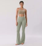 Cloud Feeling 32 Crossover High Waist Flared Pants - ododos
