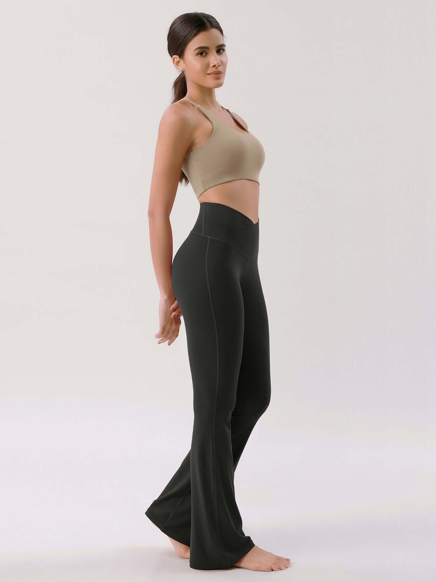 Cloud Feeling 30 Crossover High Waist Flared Pants - ododos