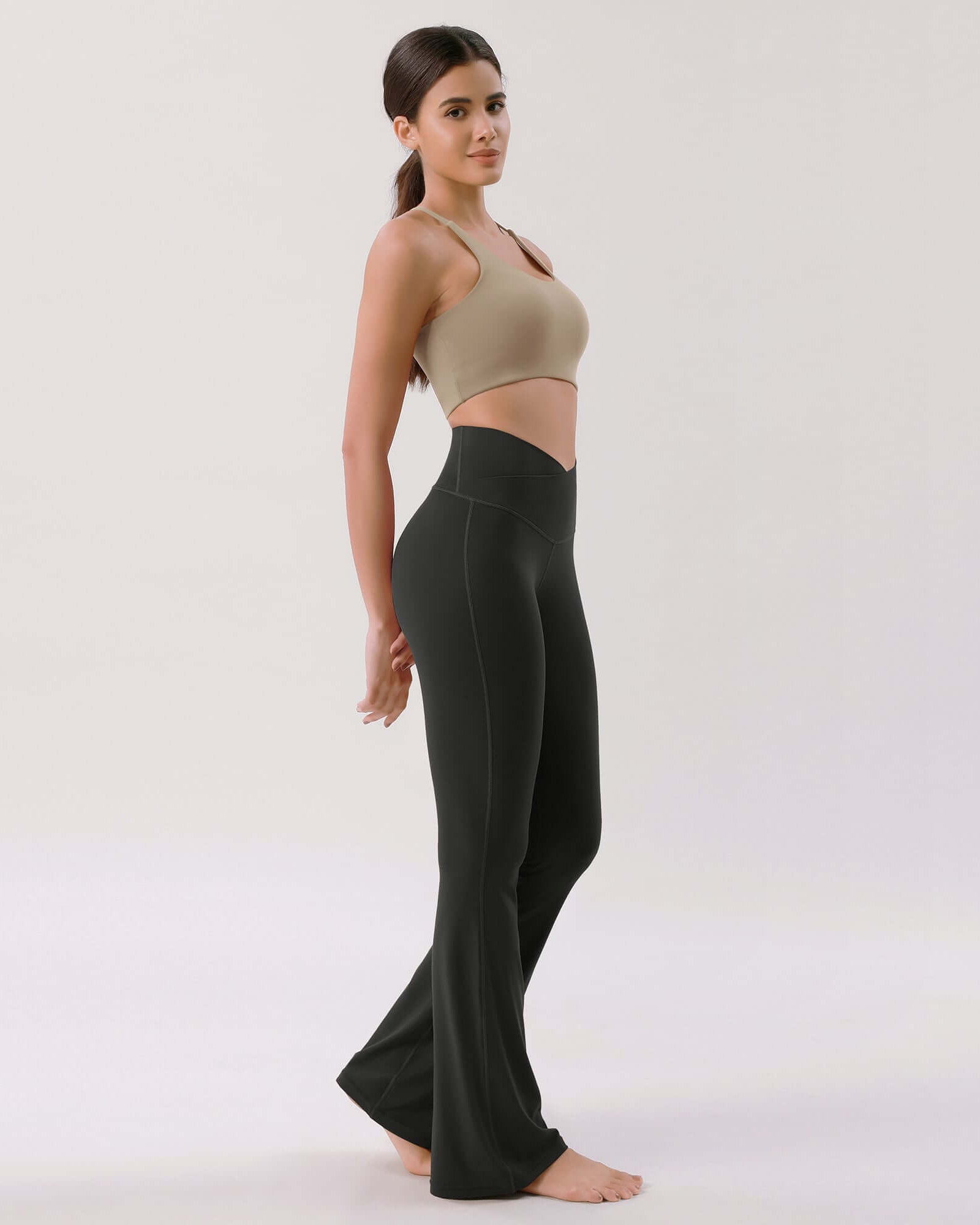 Cloud Feeling 32 Crossover High Waist Flared Pants - ododos