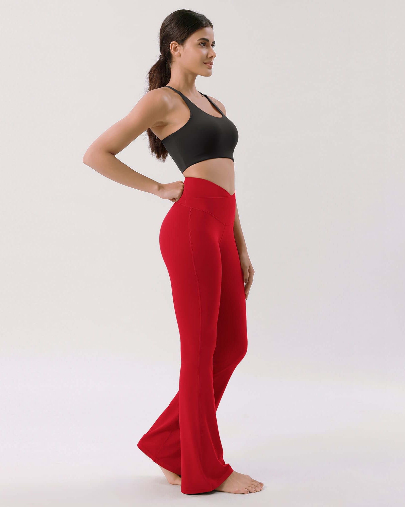 Cloud Feeling 32 Crossover High Waist Flared Pants - ododos