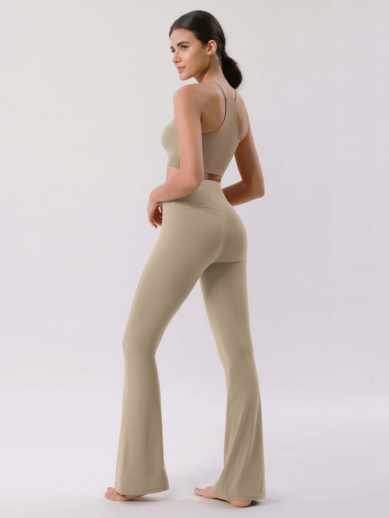 Cloud Feeling 30 Crossover High Waist Flared Pants - ododos