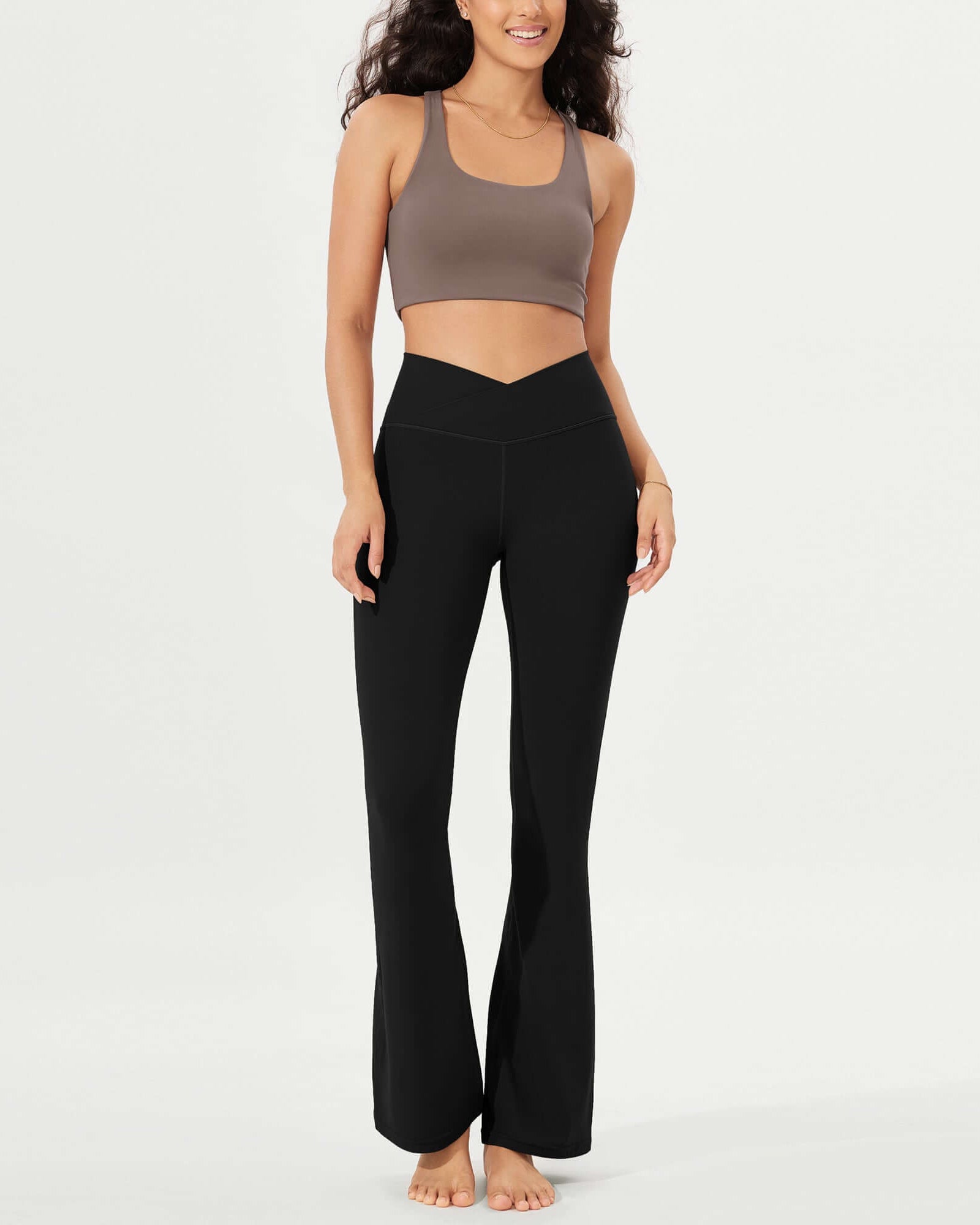 32 Cloud Feeling High Waist Bootcut Lounge Yoga Pants with Back - ododos