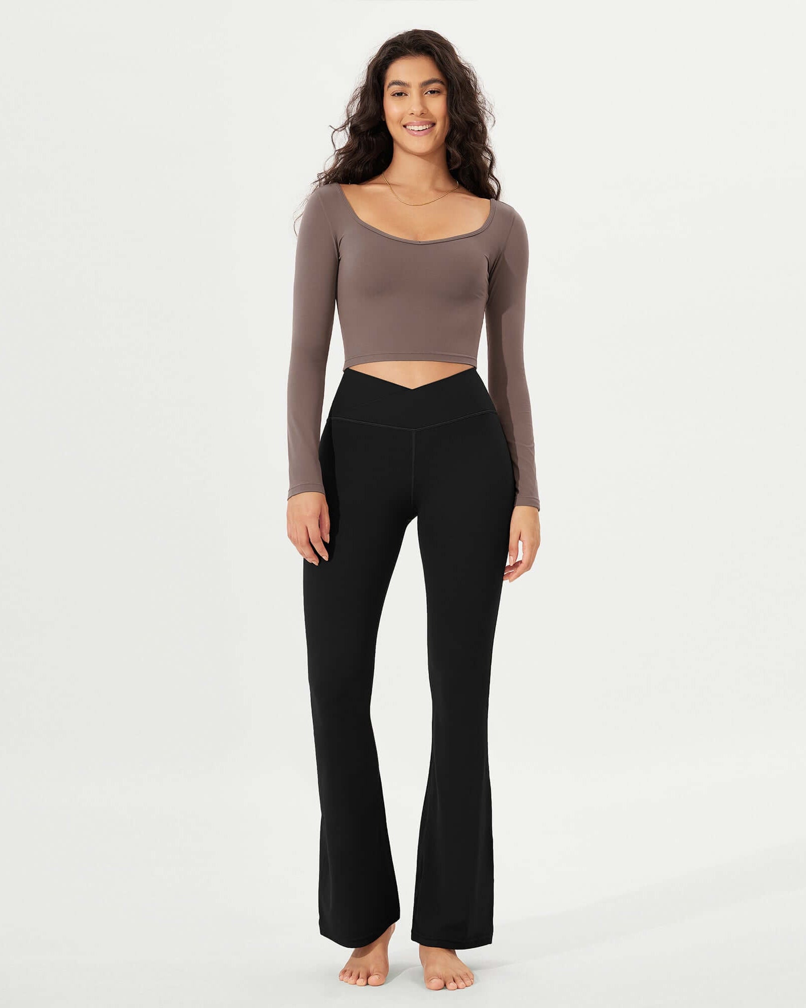 32 Cloud Feeling High Waist Bootcut Lounge Yoga Pants with Back - ododos