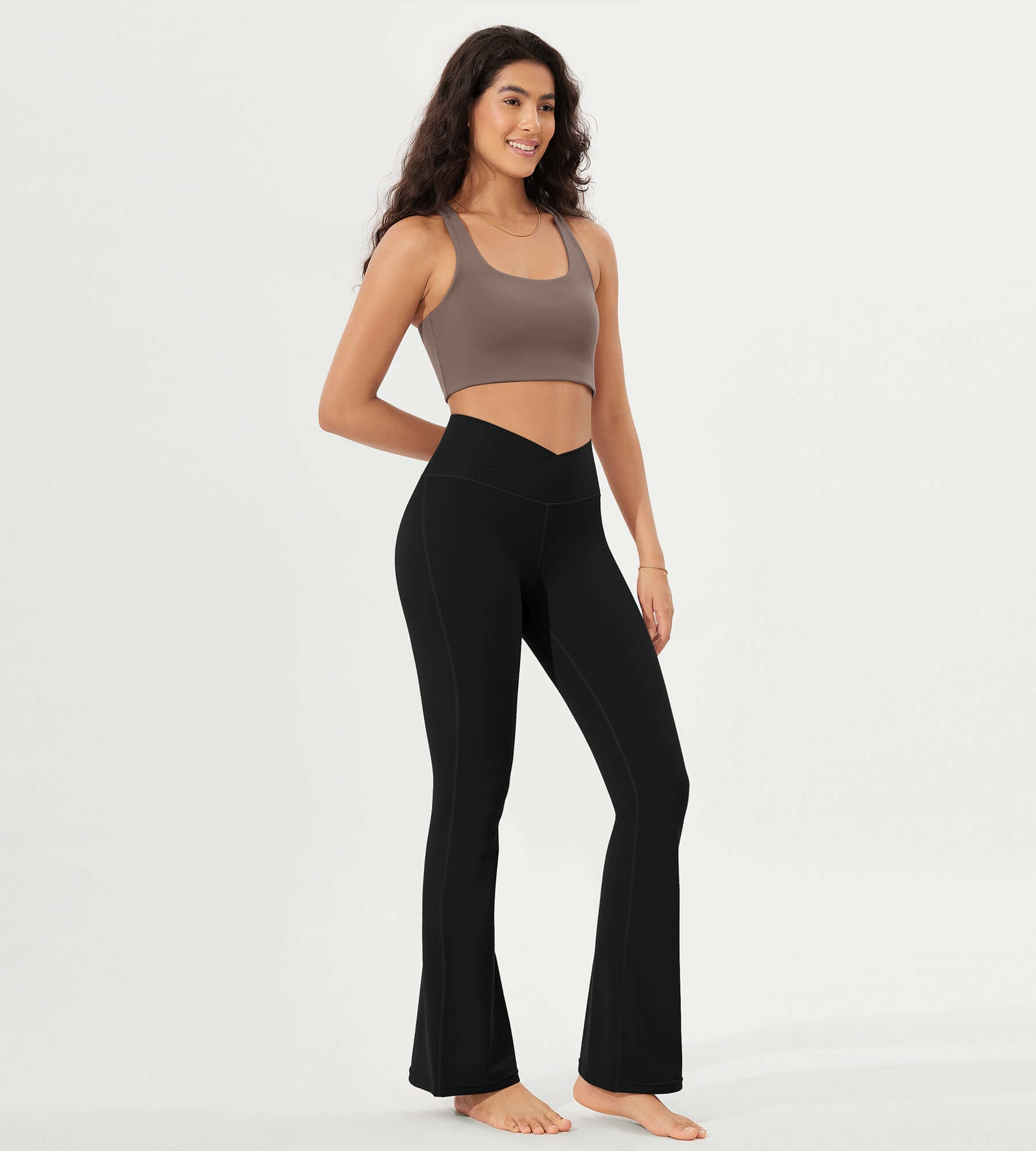 32 Cloud Feeling High Waist Bootcut Lounge Yoga Pants with Back - ododos