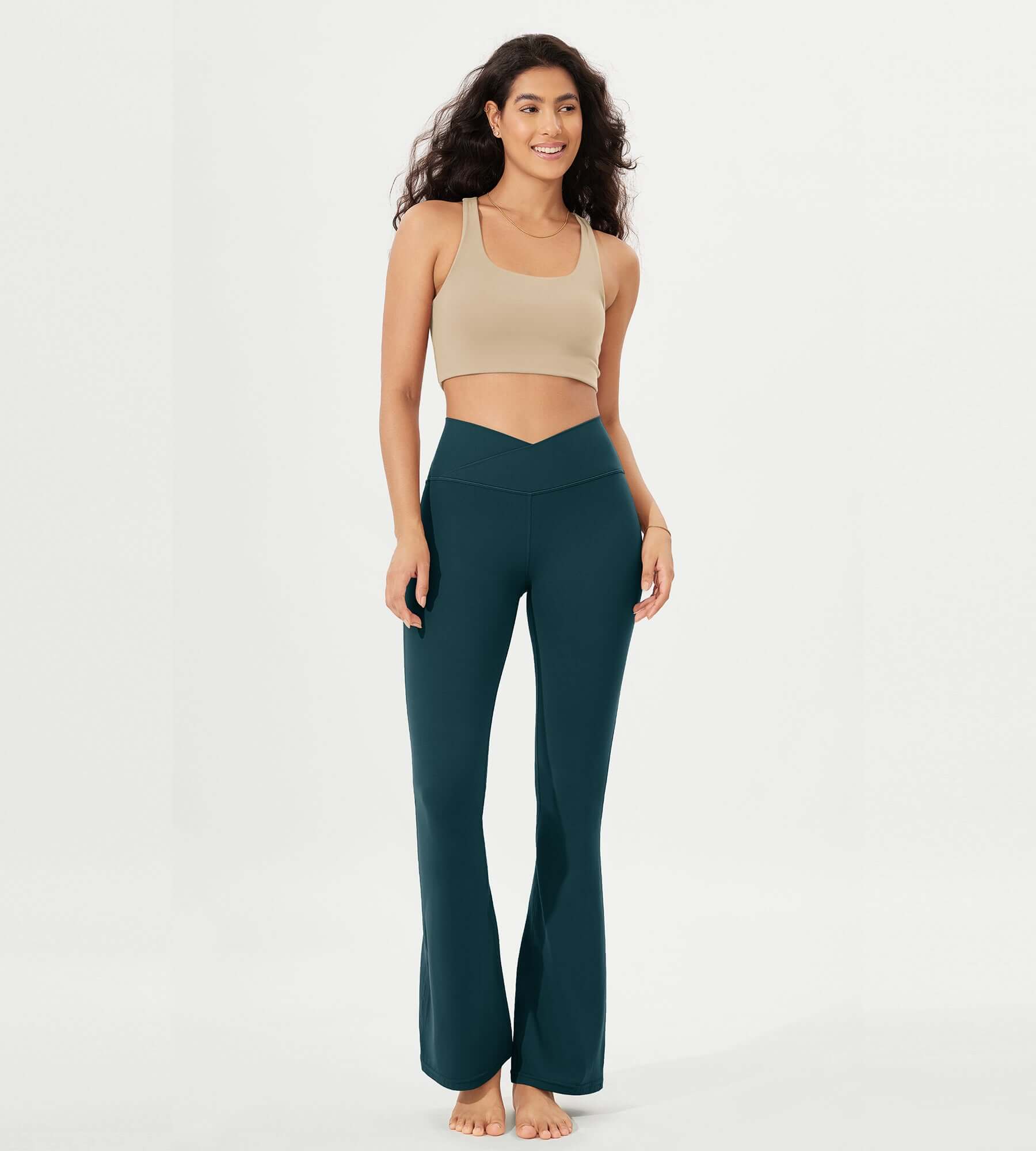 32 Cloud Feeling High Waist Bootcut Lounge Yoga Pants with Back - ododos