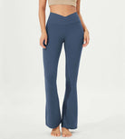 32 Cloud Feeling High Waist Bootcut Lounge Yoga Pants with Back Ink Blue - ododos