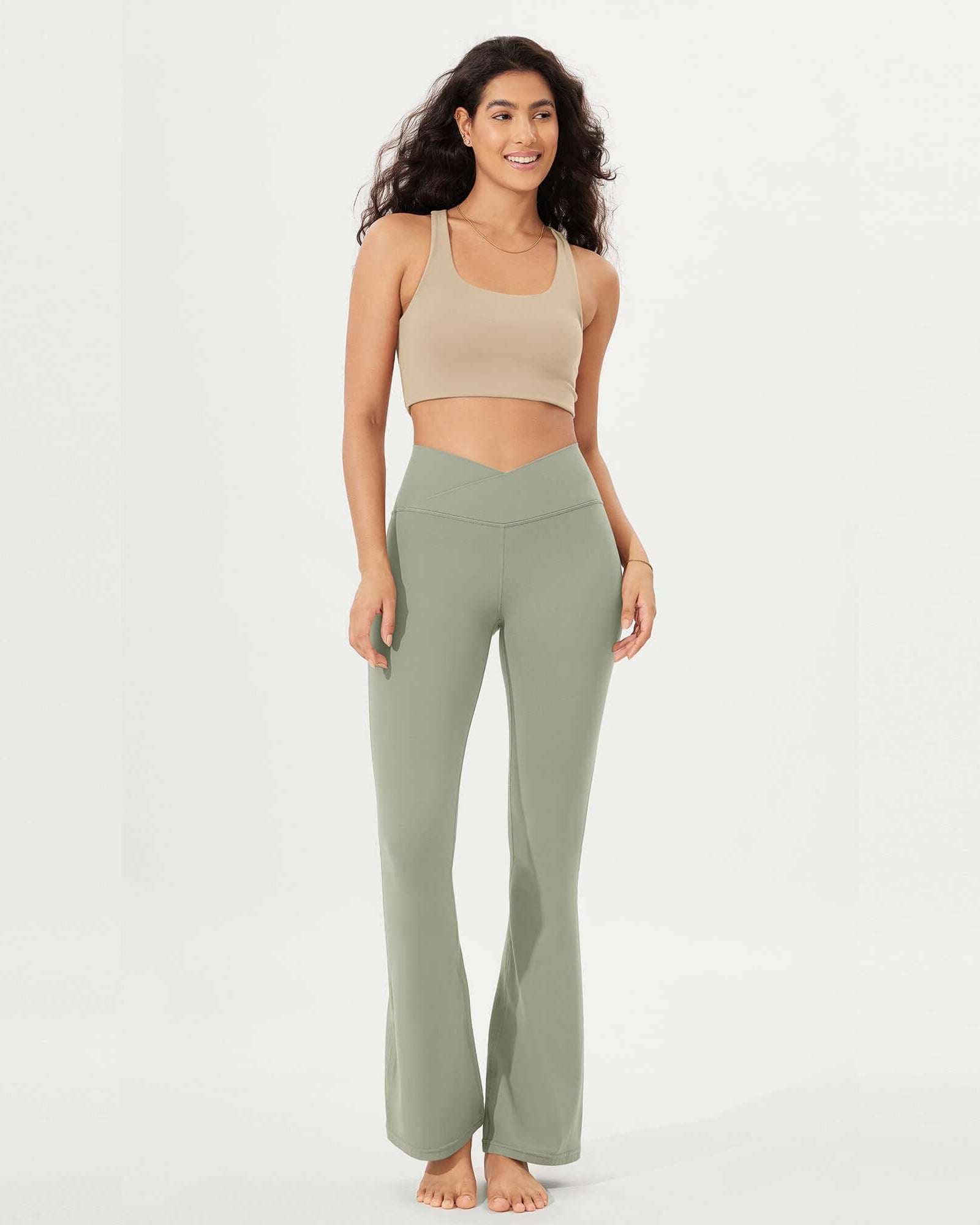 32 Cloud Feeling High Waist Bootcut Lounge Yoga Pants with Back - ododos