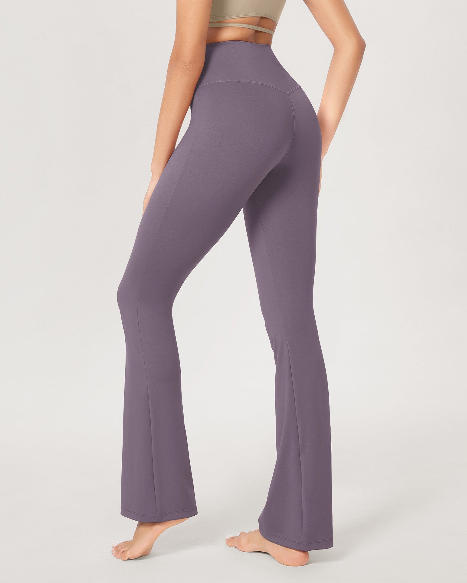 31??Cross Waist Workout Yoga Flare Pants - ododos